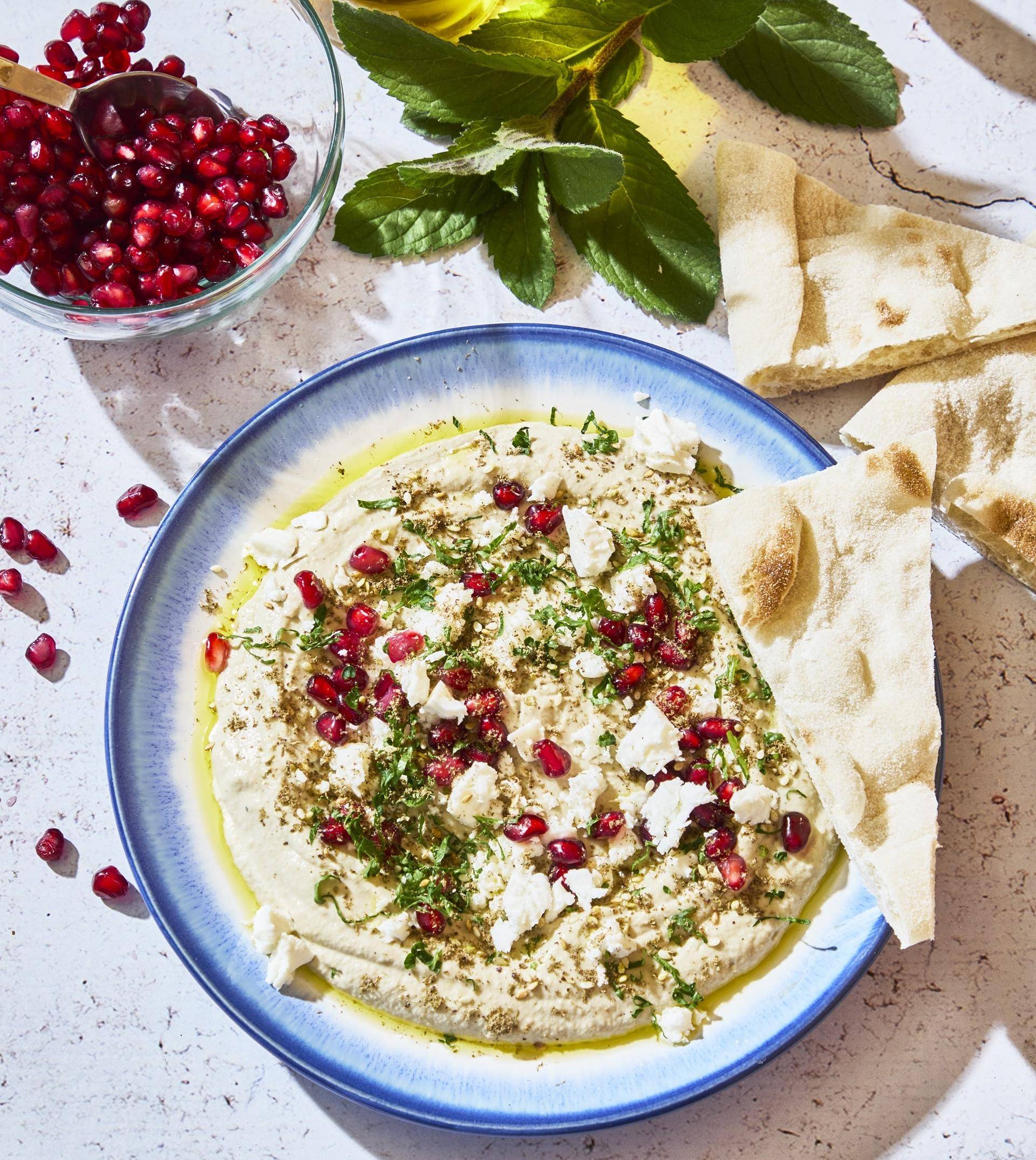 Babaganoush à la feta, zaatar et grenade - Recette Perfectmix Cook | Moulinex