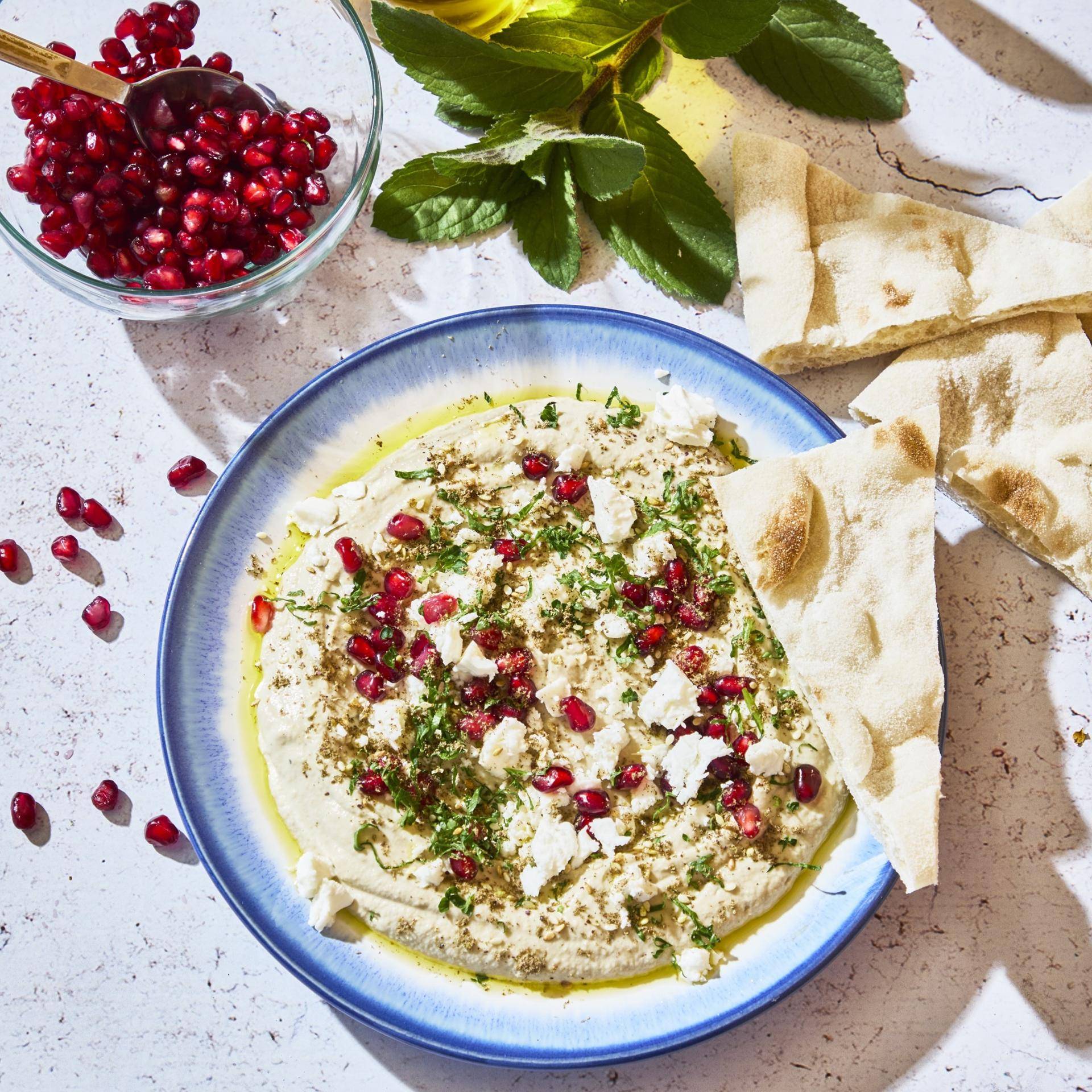 Babaganoush à la feta, zaatar et grenade - Recette Perfectmix Cook | Moulinex