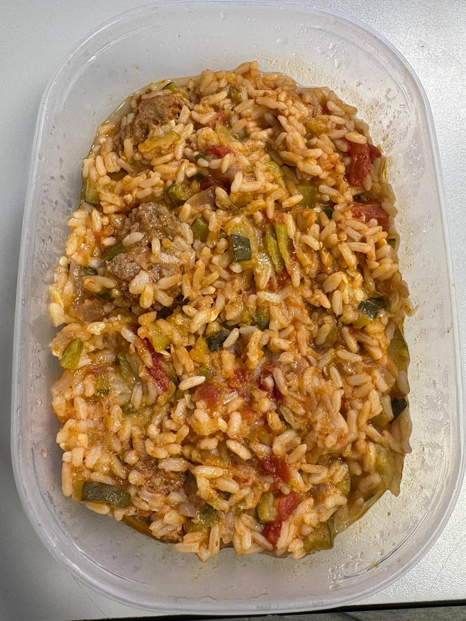 Risotto tomates courgettes boulettes - Recette Cookeo | Moulinex
