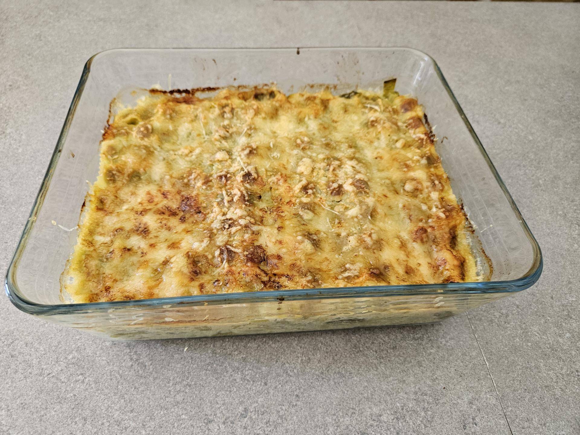 Gratin de ravioles a la fondue de poireaux - Recette Companion Connect XL | Moulinex