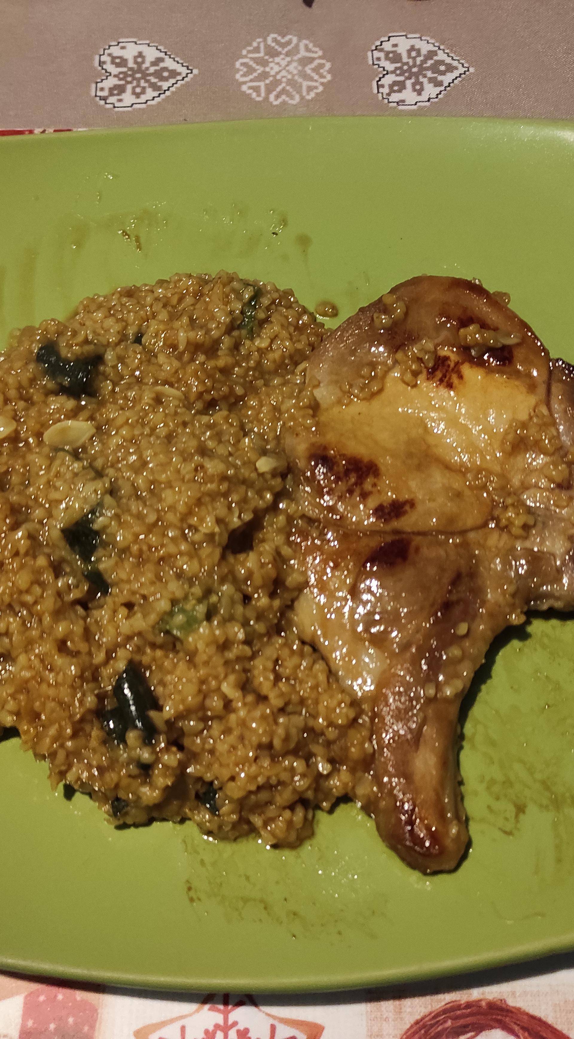 Côte de porc au miel et ses courgettes au boulgour - Recette Cookeo 9in1 | Moulinex