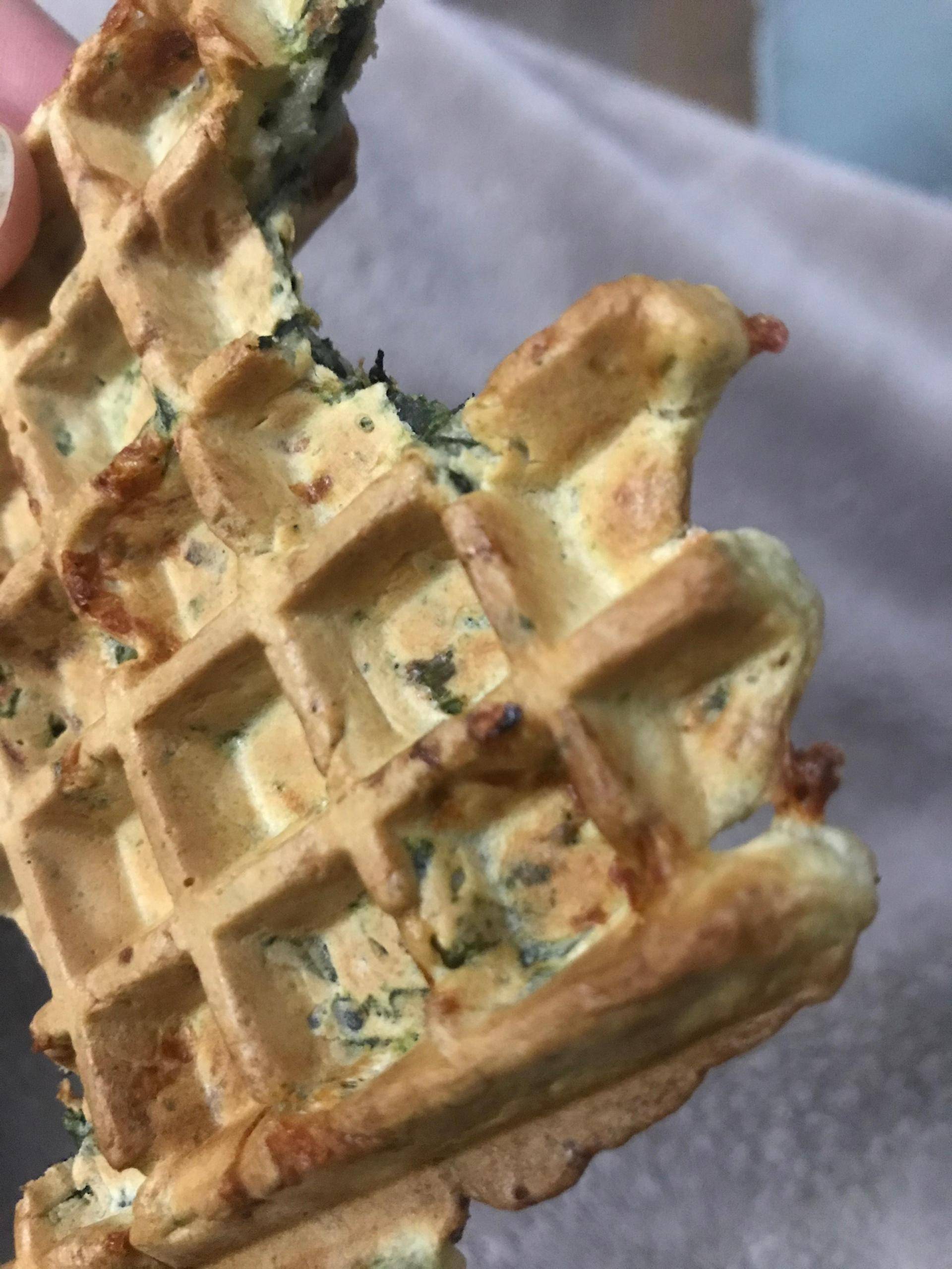 Gaufre salée aux épinards - Recette Companion Connect XL | Moulinex