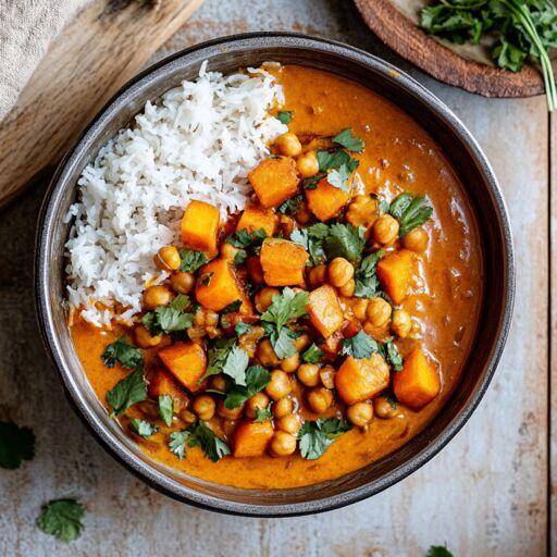 Curry met kikkererwten en zoete aardappel - Recette Cookeo | Moulinex