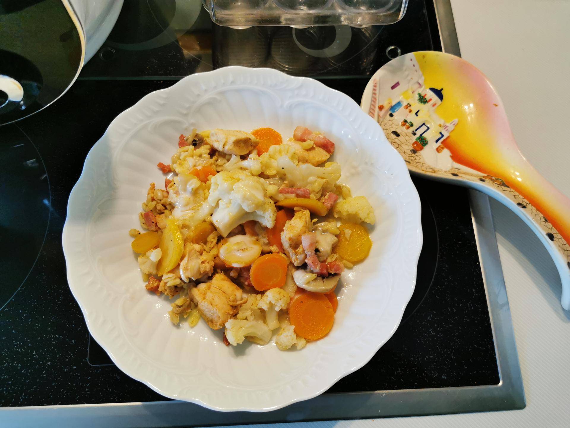 One pot Ebly poulet champignons et légumes - Recette Cookeo | Moulinex