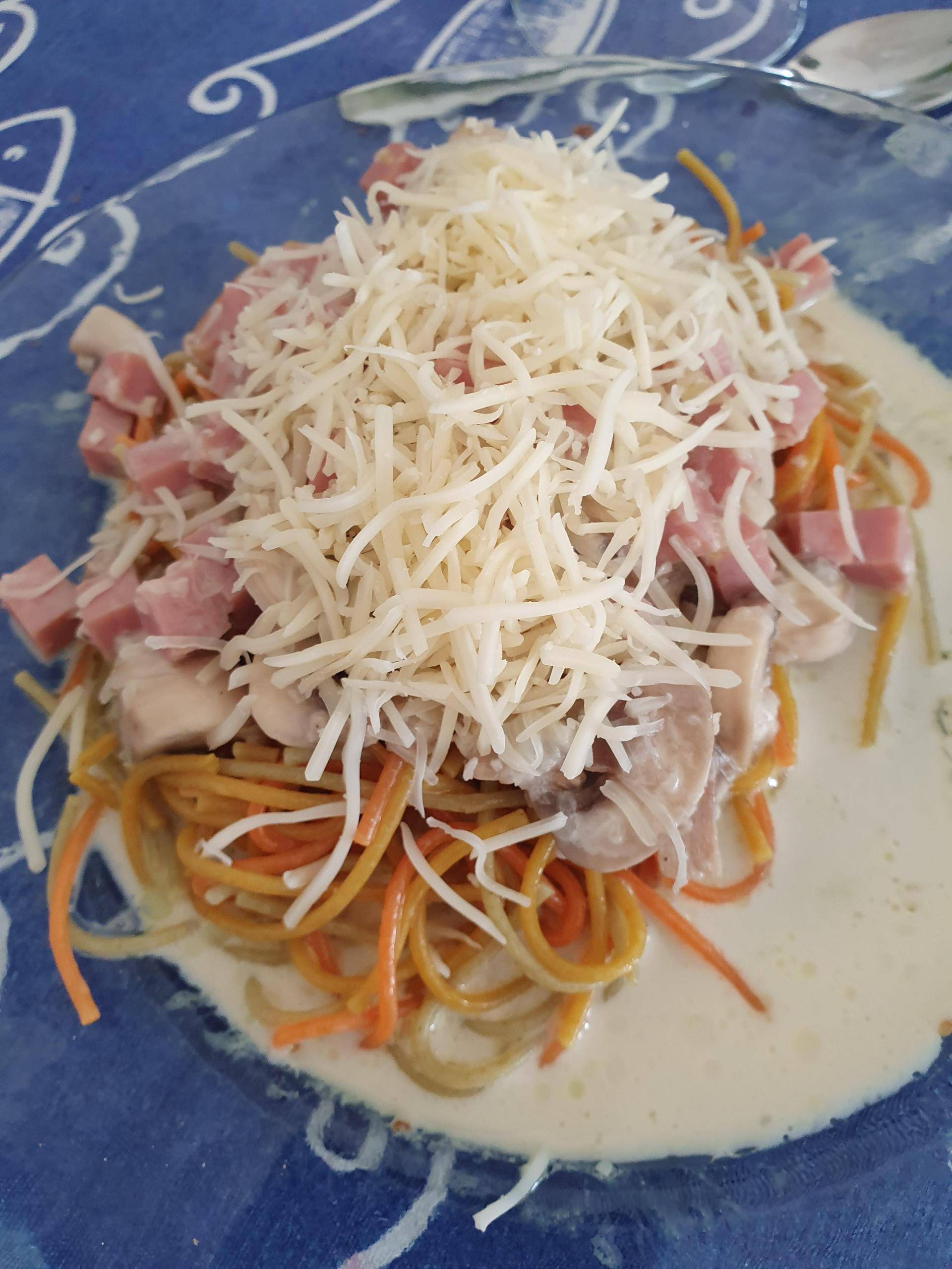 Pâtes carbonara au lait de coco - Recette Companion | Moulinex
