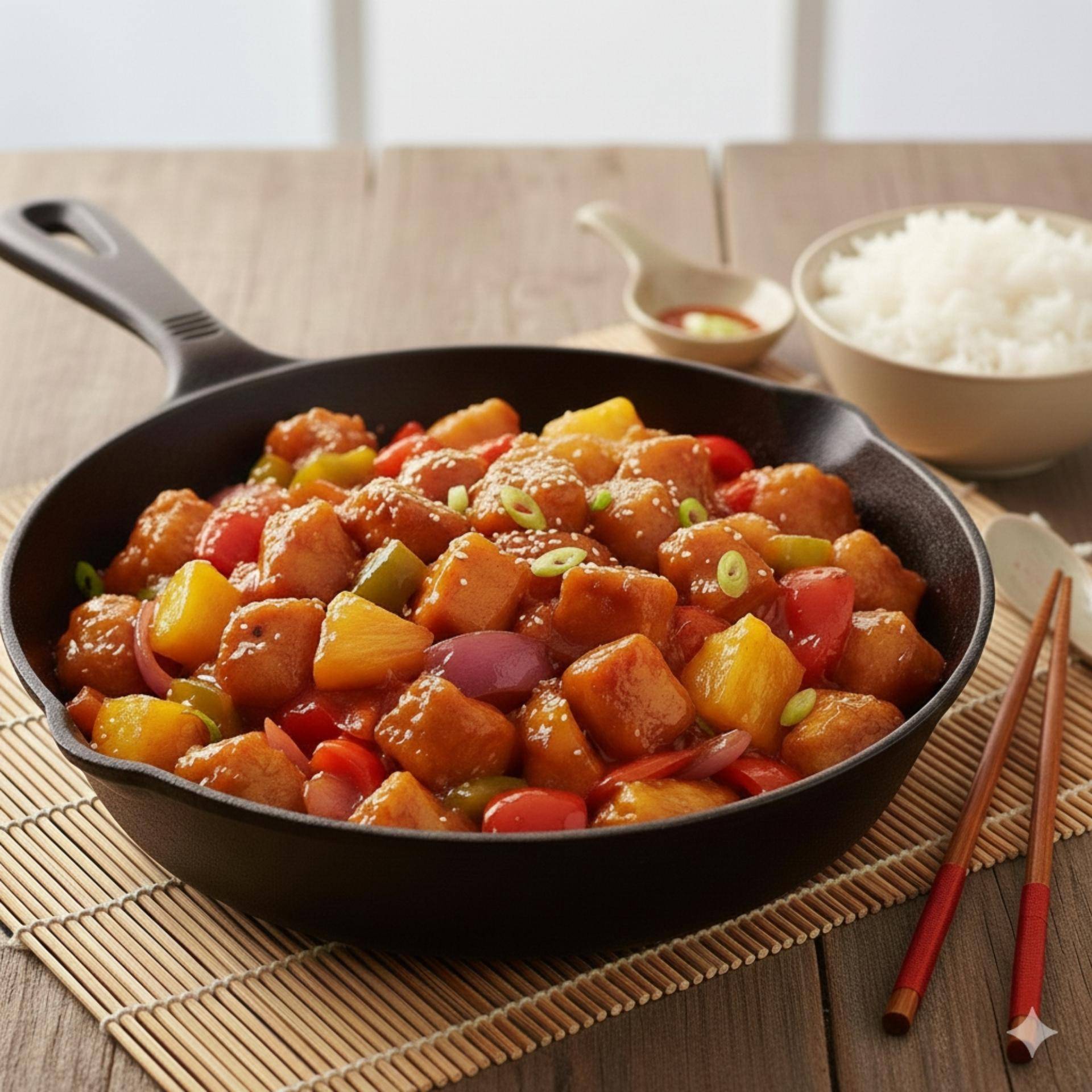 Poulet à l'ananas, sauce aigre-douce - Recette Cookeo | Moulinex