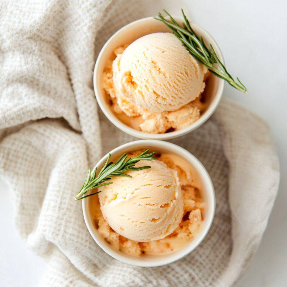 Sorbet à la pêche et au romarin - Recette Companion Connect XL | Moulinex