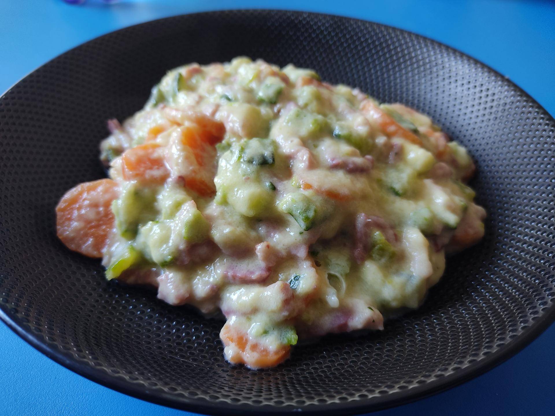 Duo de légumes façon carbonara - Recette Cookeo | Moulinex