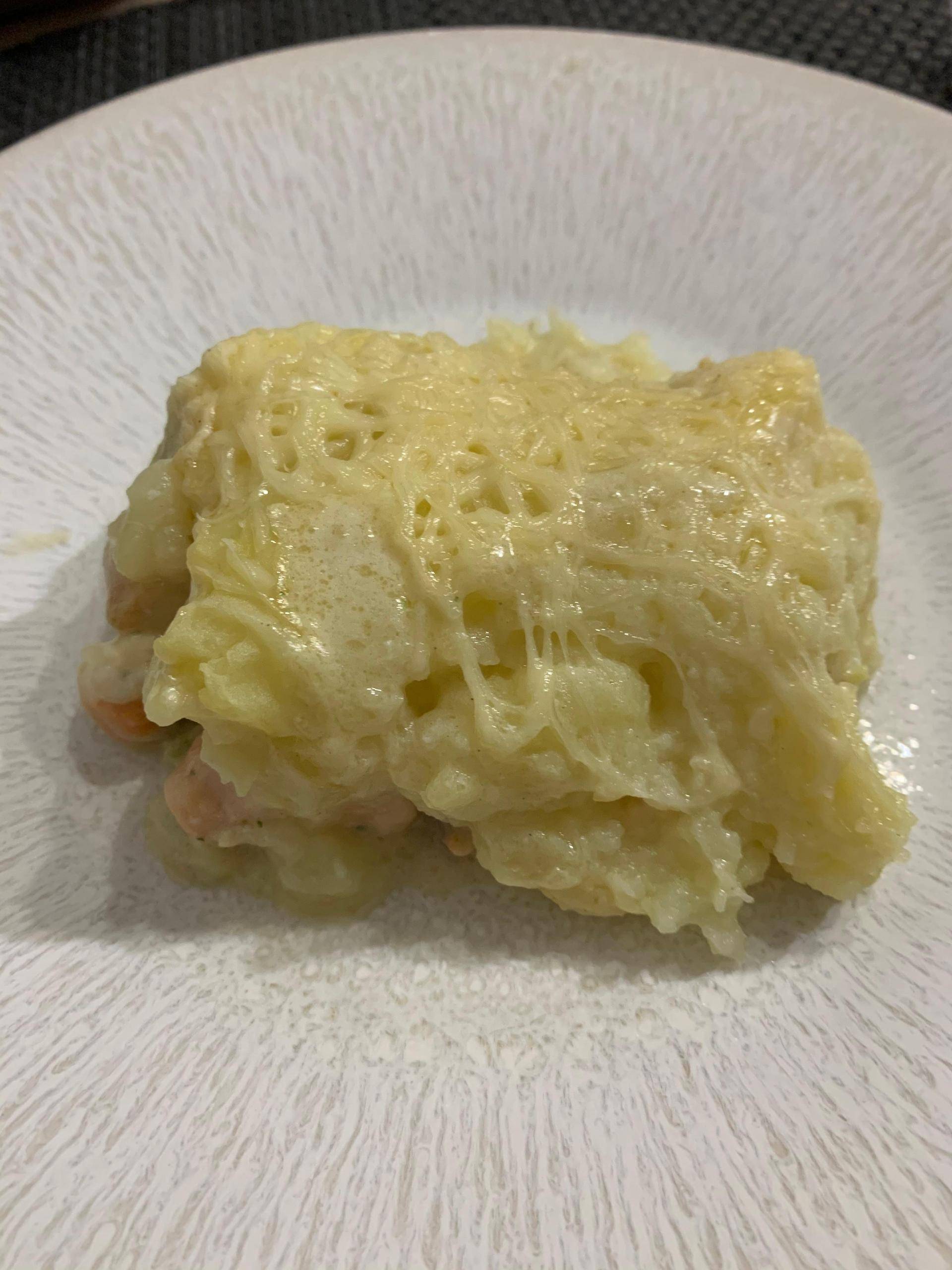 Hachis parmentier au saumon et crevettes - Recette Companion Connect | Moulinex