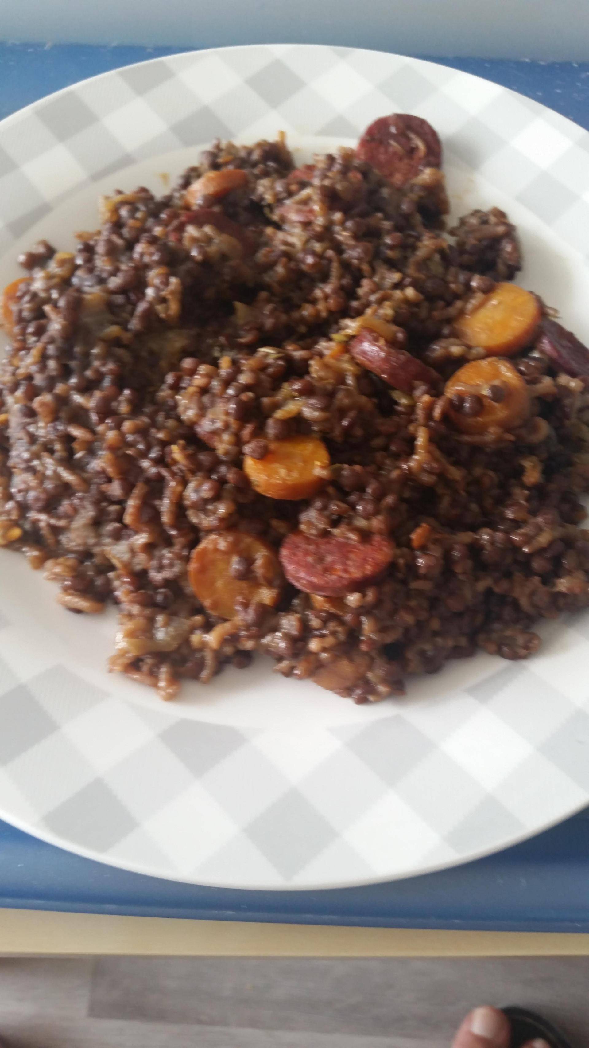 Lentilles au riz et chorizo - Recette Cookeo | Moulinex