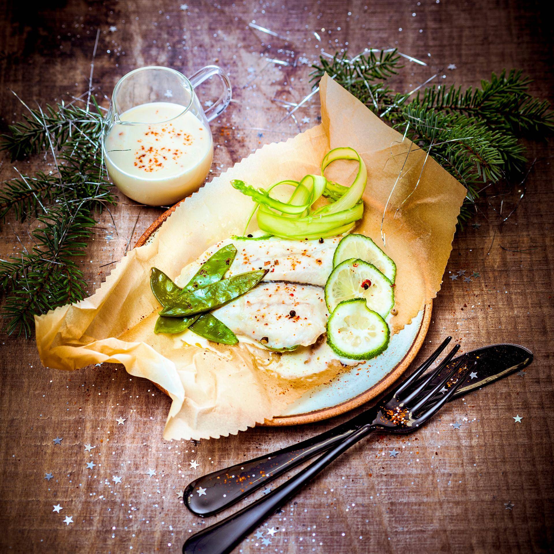 Turbot en papillotes, sauce au champagne - Recette Companion | Moulinex