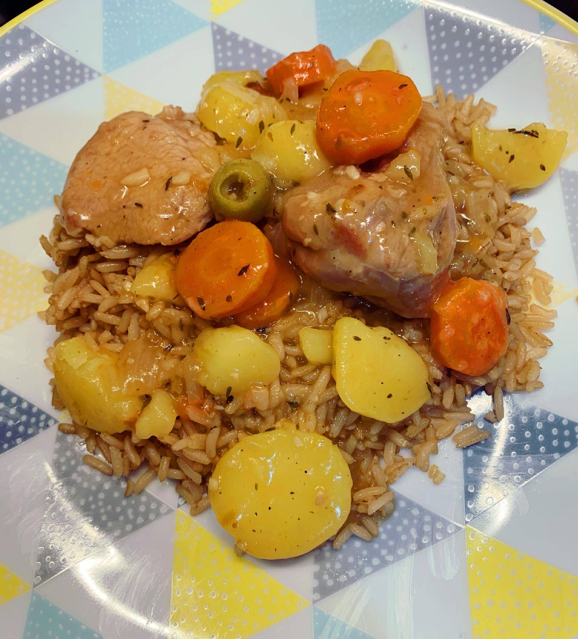 Sauté de veau & légumes & riz complet - Recette Cookeo V3 | Moulinex