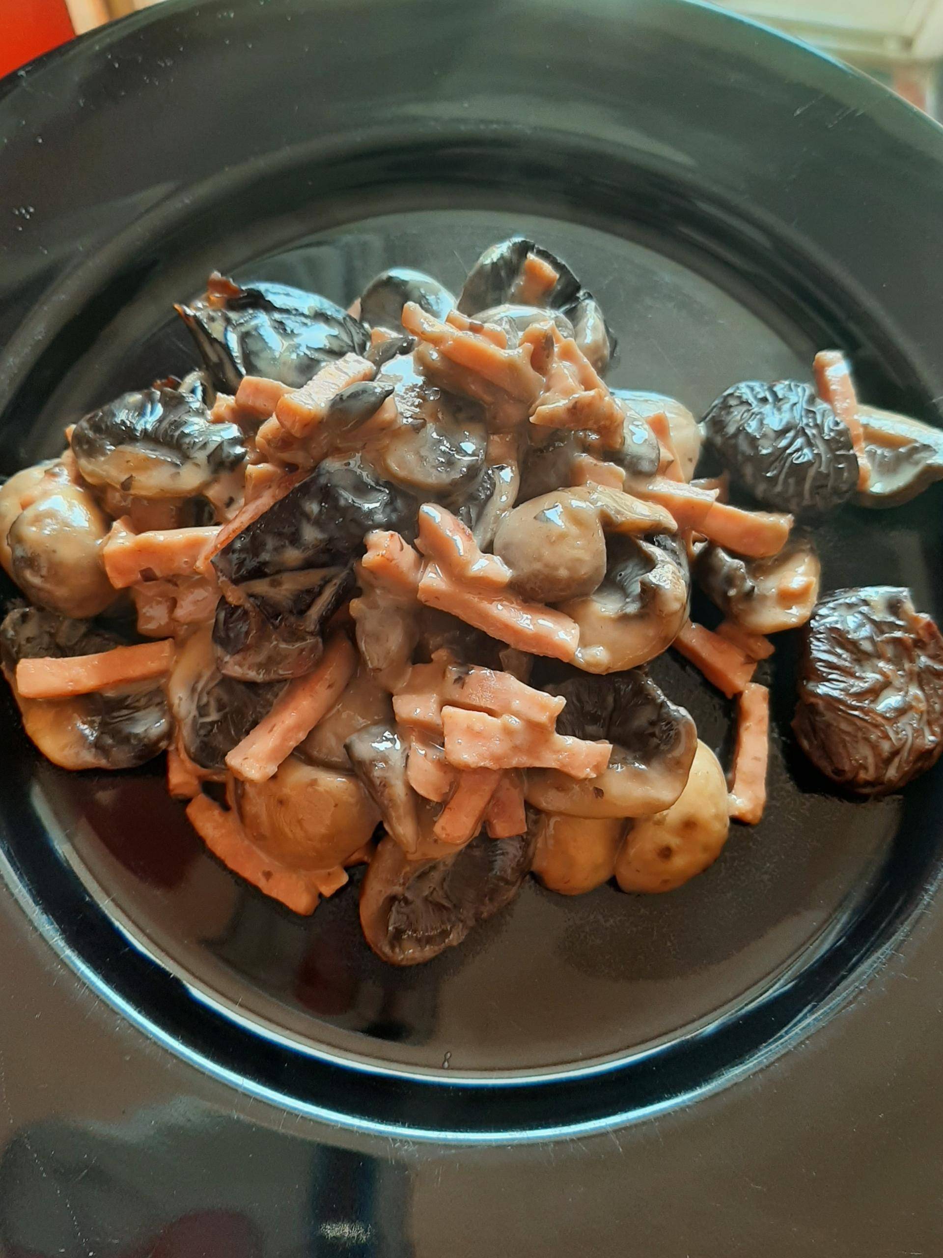 Champignons et jambon (pruneaux et whisky) - Recette Cookeo | Moulinex