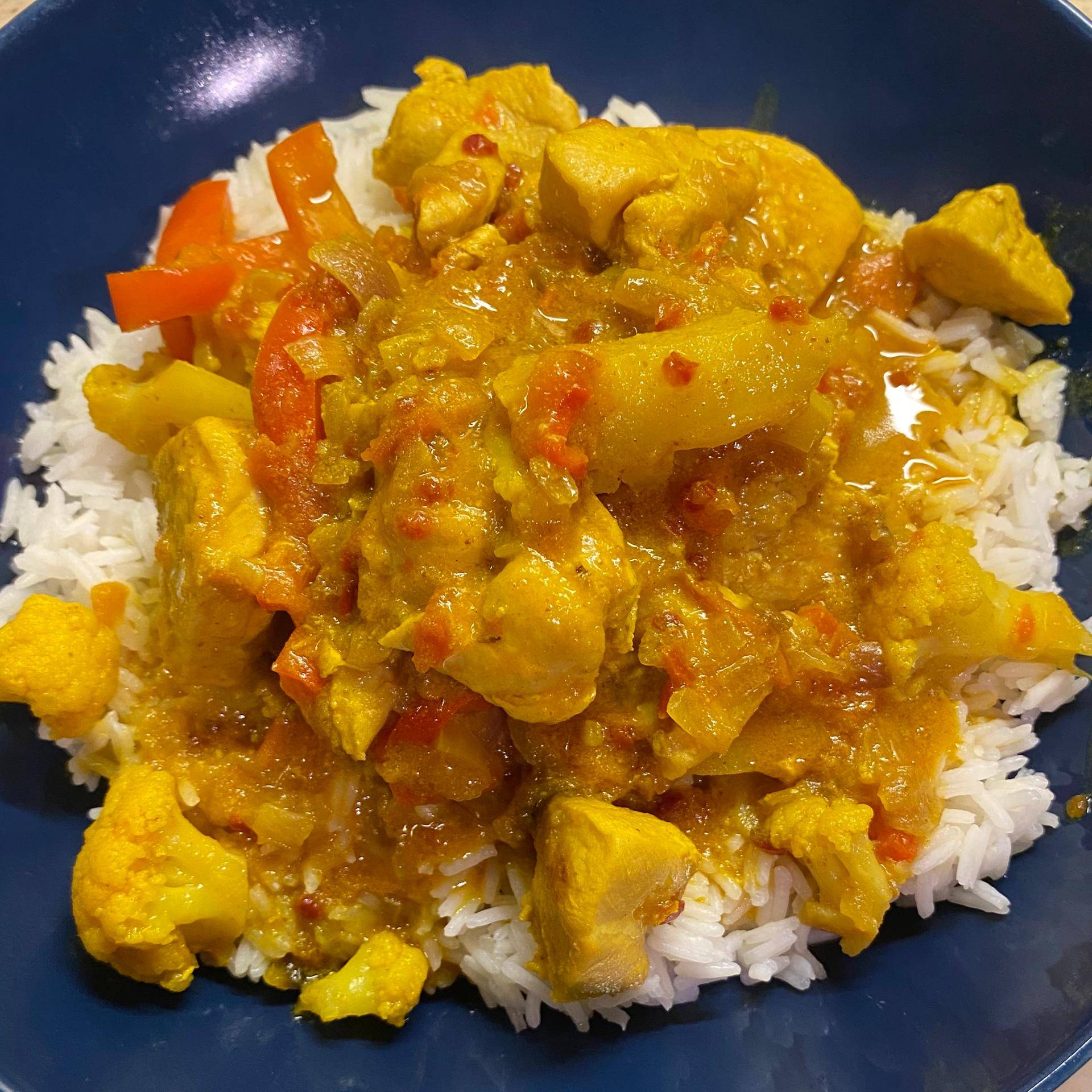 Curry de madras, poulet et riz thaï - Recette Cookeo | Moulinex