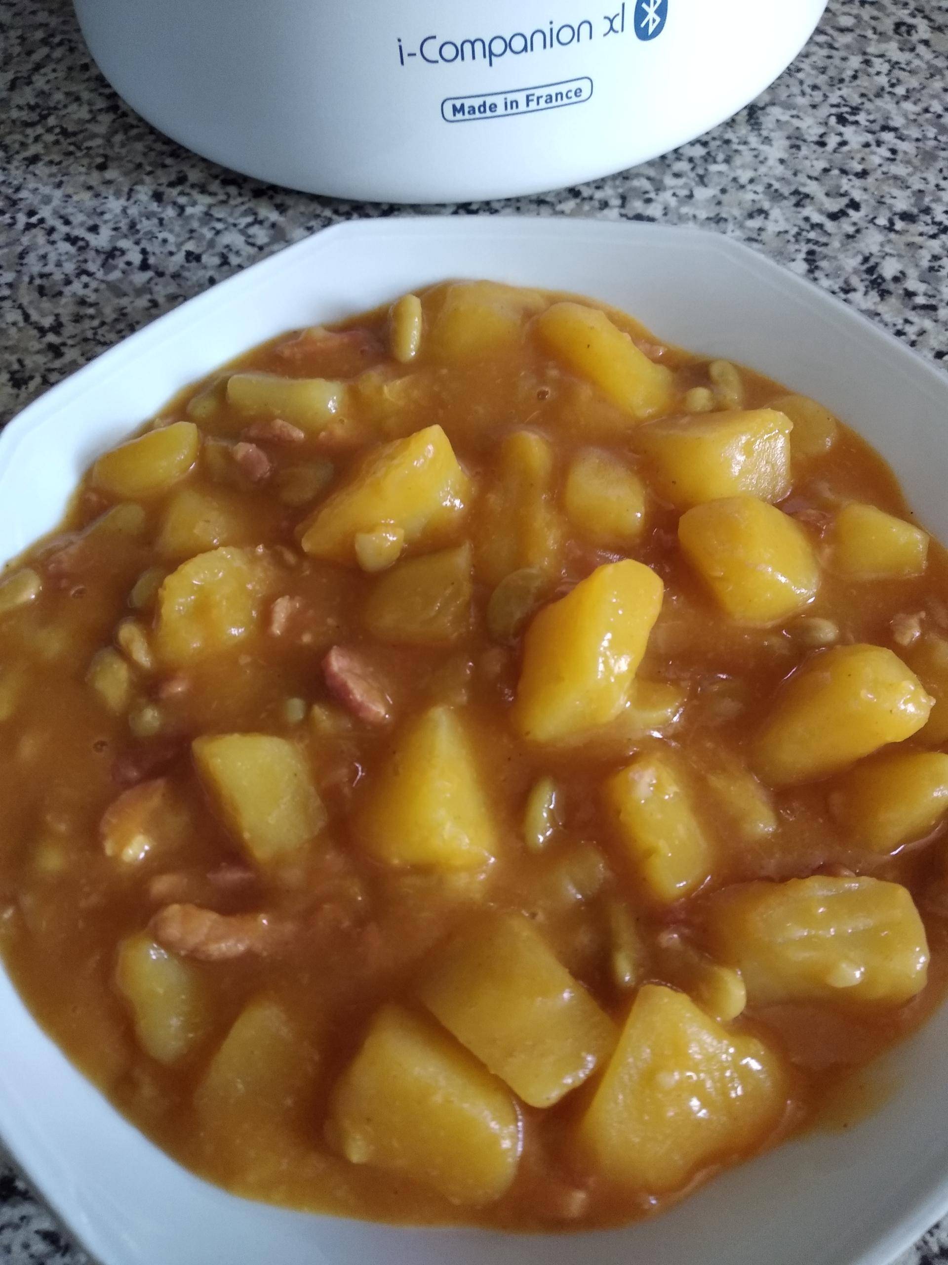 Ragoût pommes de terre, lardons, flageolets - Recette Companion Connect XL | Moulinex