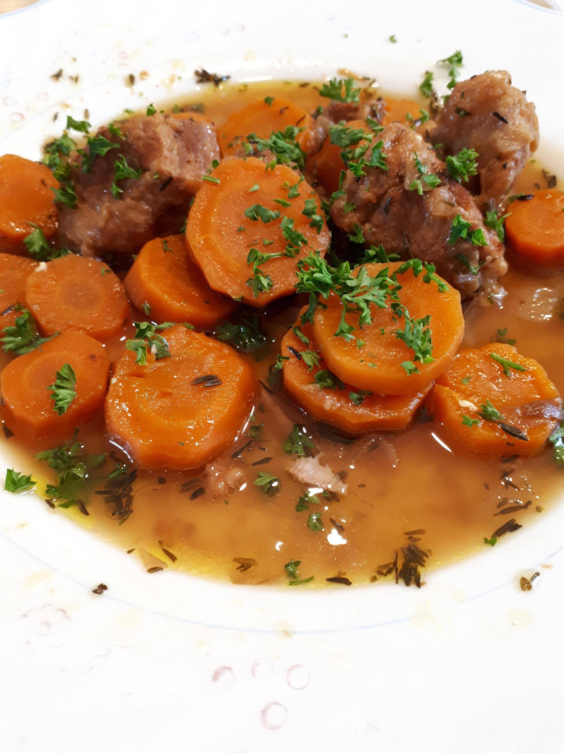 Sauté de porc fondant au cidre et ses carottes - Recette Cookeo | Moulinex