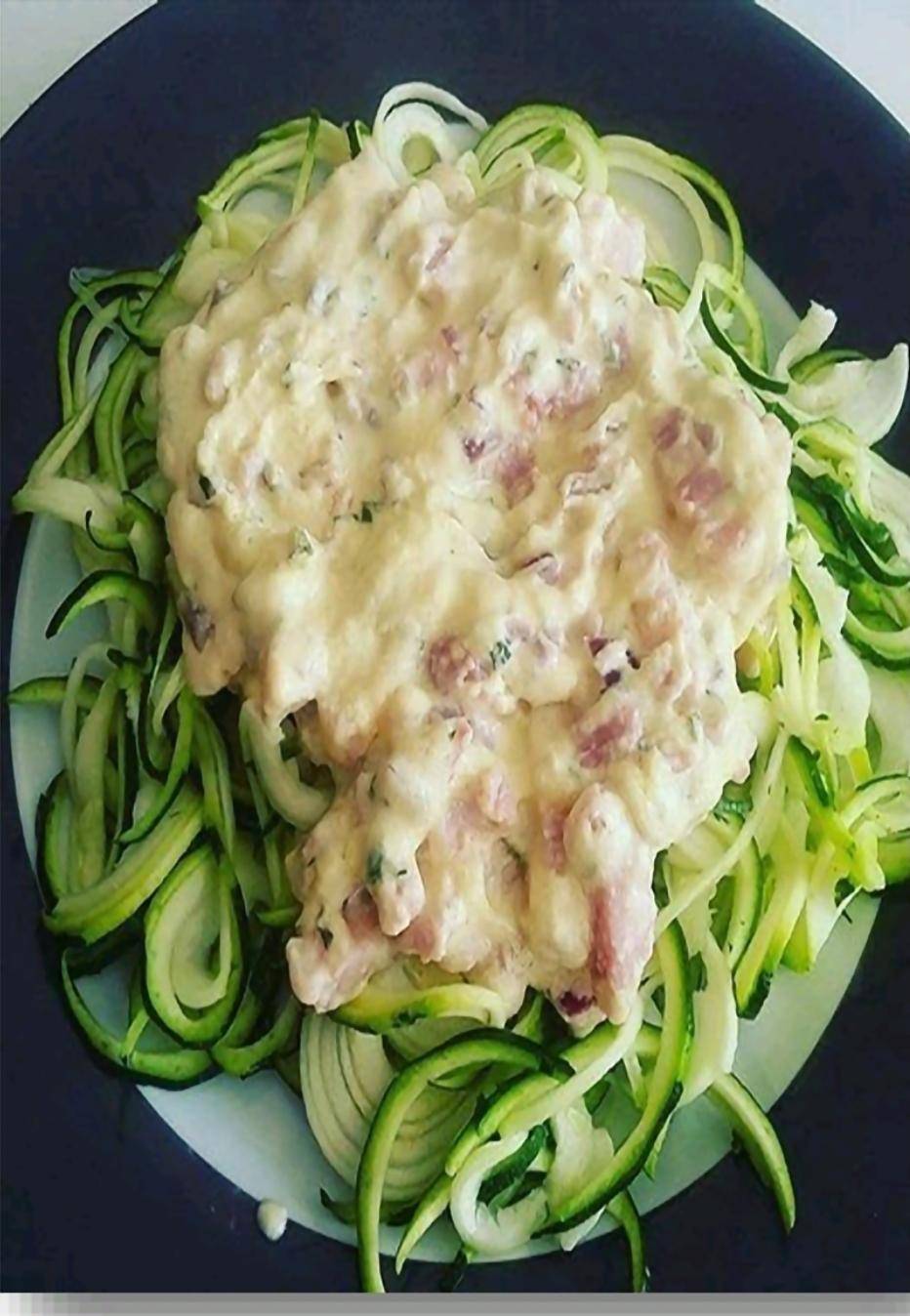 Courgettes façon carbonara - Recette Cookeo | Moulinex