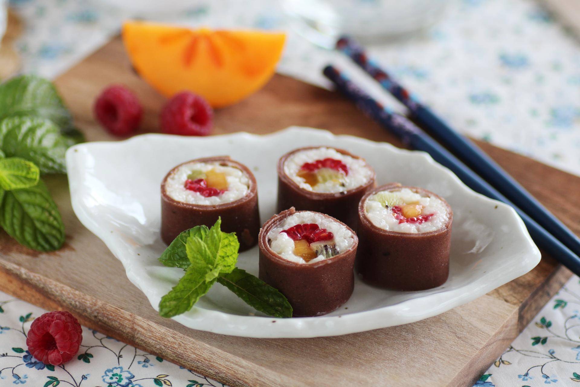 Zoete sushi met fruit - Recette Companion Connect | Moulinex