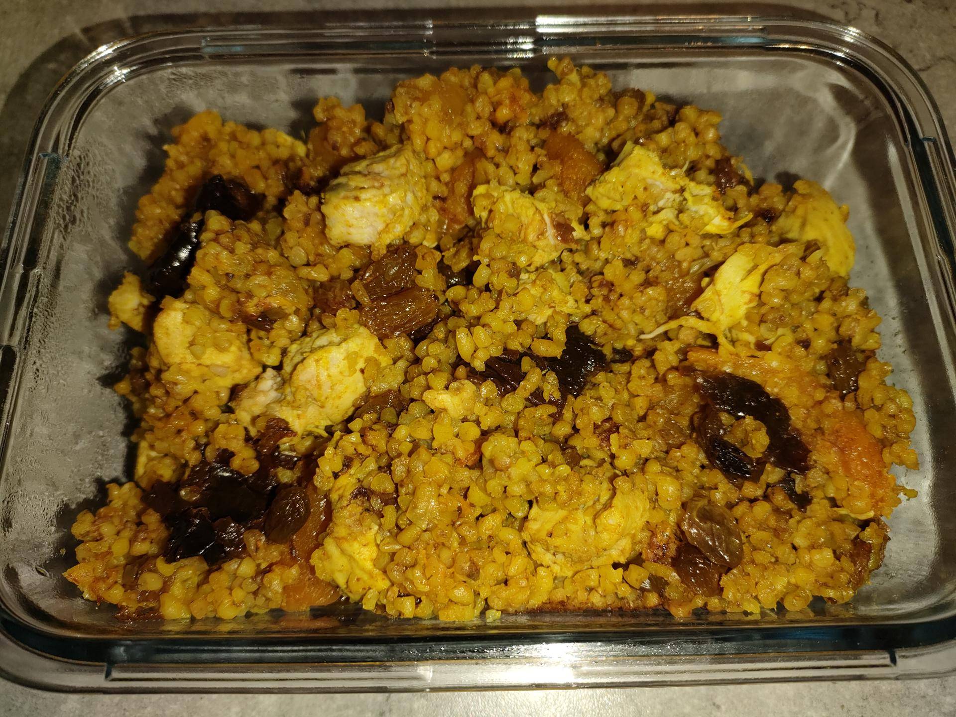 Boulgour poulet et fruits secs - Recette Cookeo | Moulinex