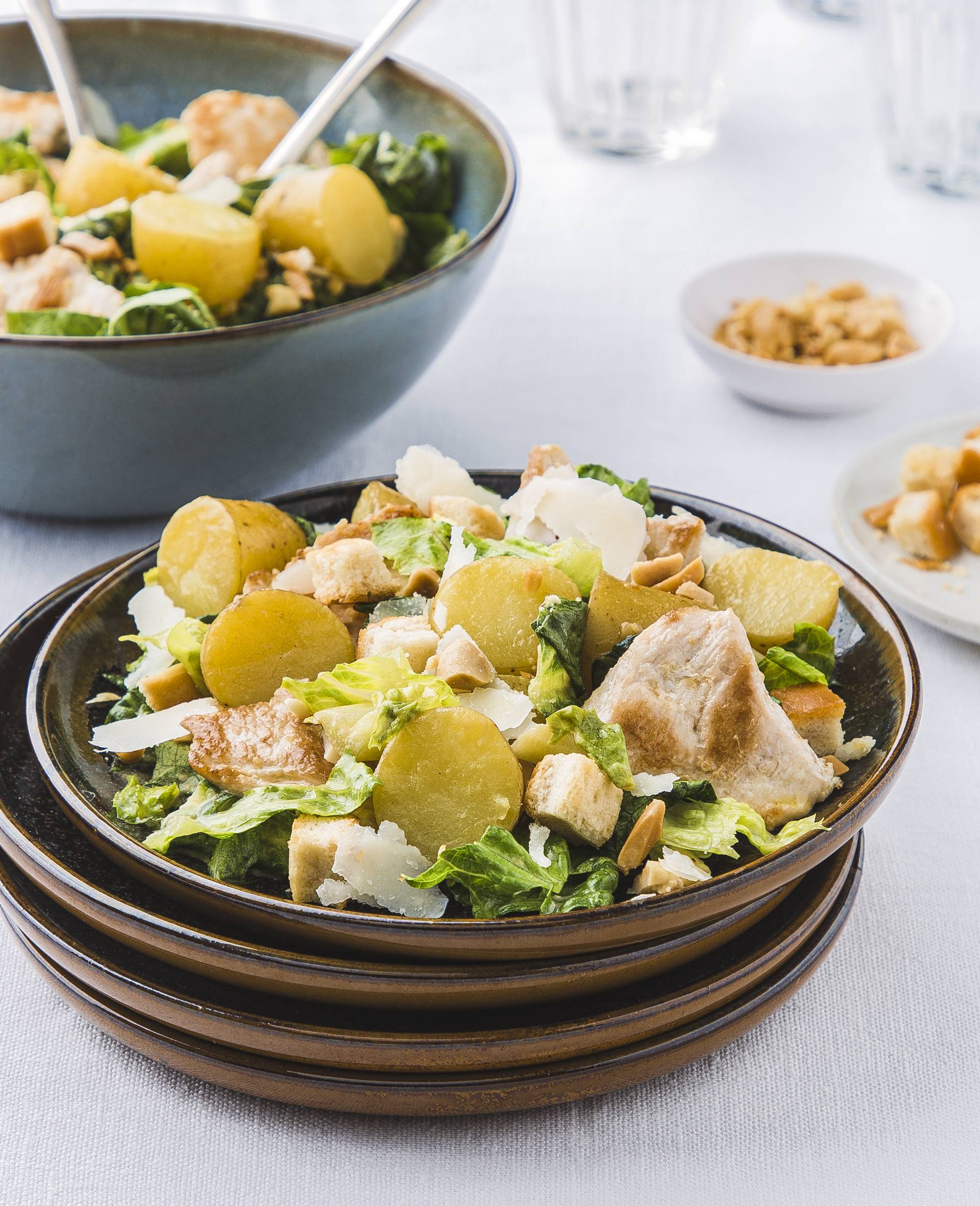 Salade César au poulet croustillant - Recette EASY FRY & GRILL 2 in 1 MECHANICAL | Moulinex