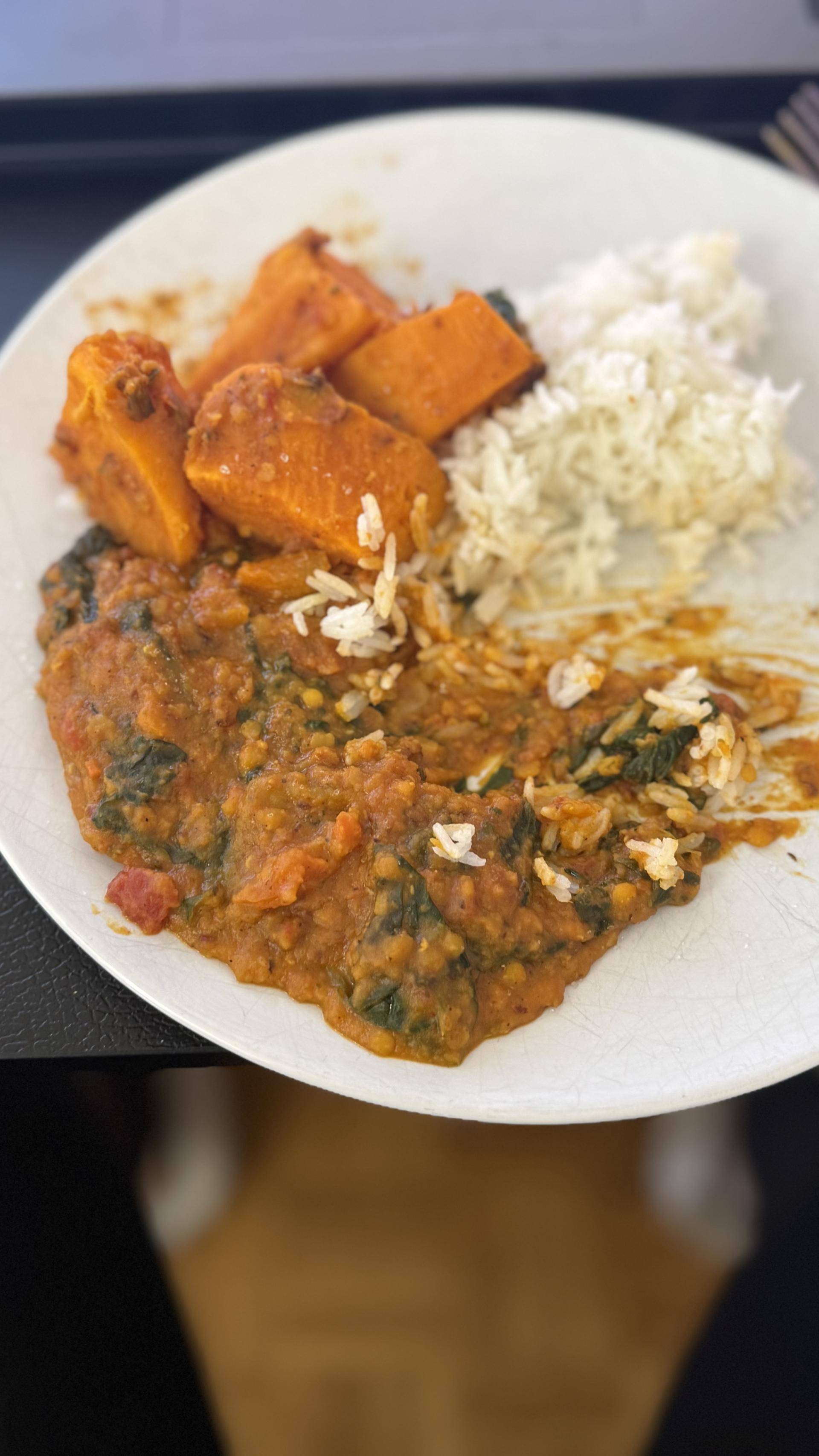 Dal de lentilles corail, épinards & poivron - Recette Cookeo V3 | Moulinex