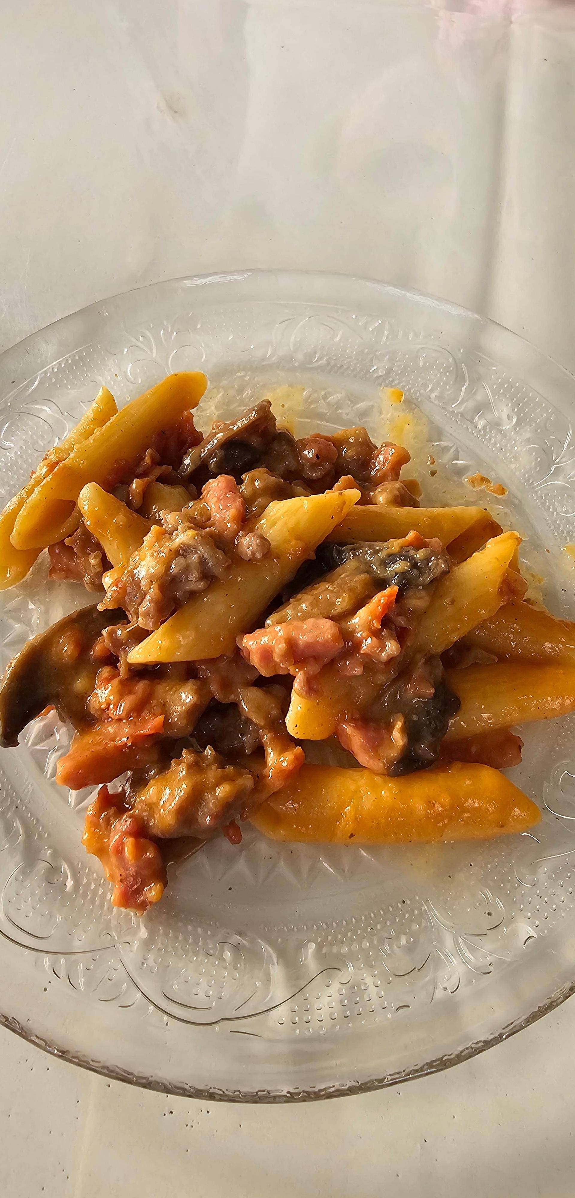 One pot pasta steak lardon poivrons Sauce barbecue - Recette Cookeo | Moulinex