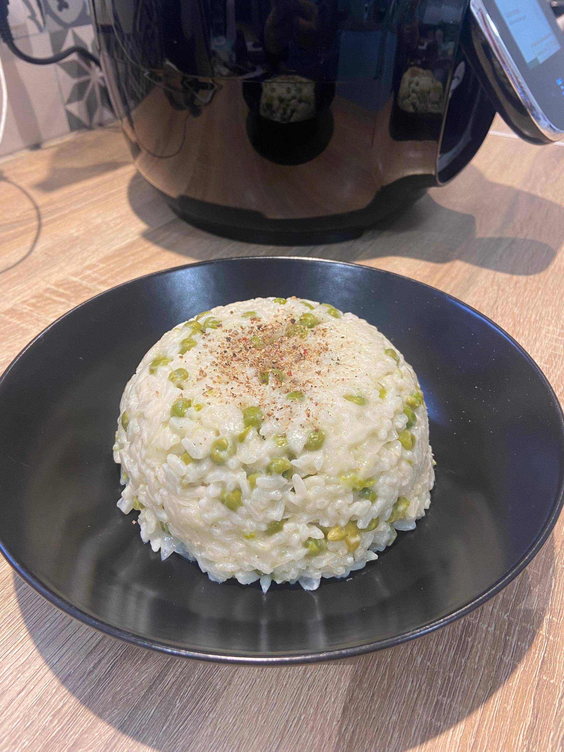 Risotto aux petits pois et parmesan - Recette Cookeo V3 | Moulinex