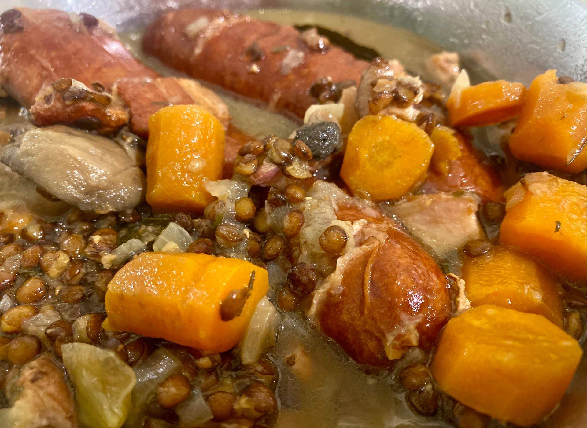 Saucisses lentilles paysannes - Recette Cookeo V3 | Moulinex