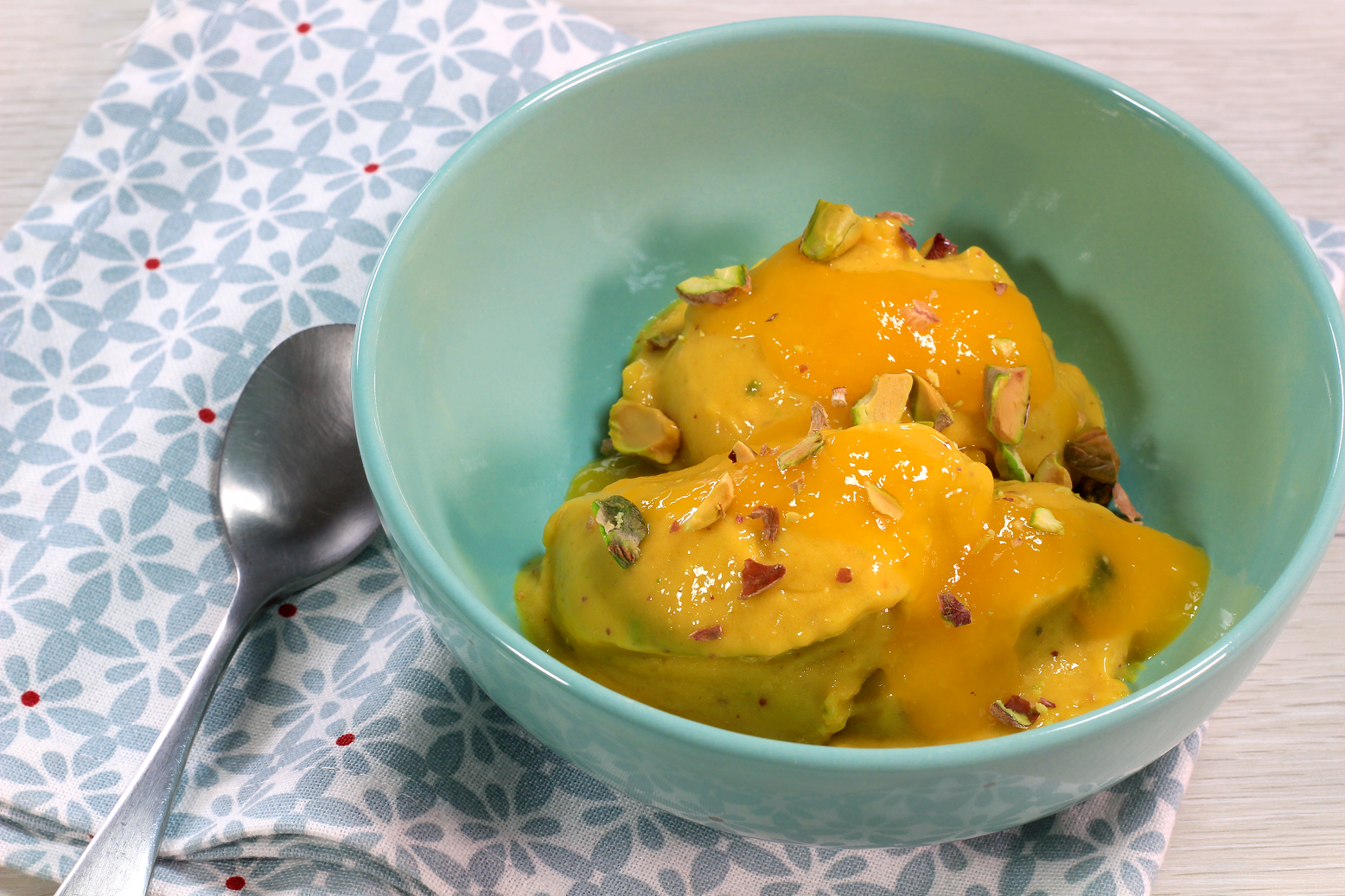 Ananas frais sorbet mangue safranée - Recette Companion | Moulinex