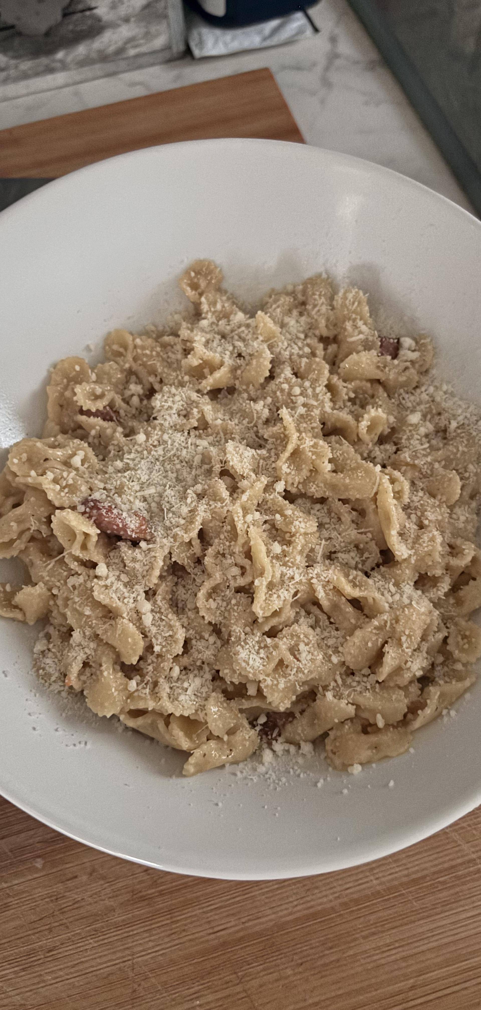 Pâte petit panier carbonara - Recette Cookeo V3 | Moulinex