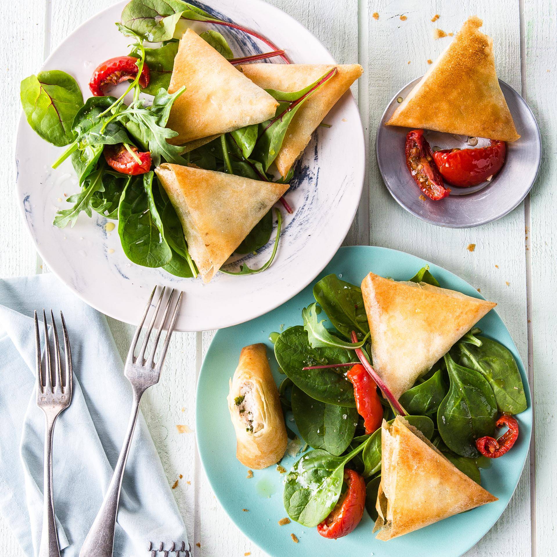 Samossas à la mozzarella et aux tomates séchées - Recette Easy Fry Mega | Moulinex