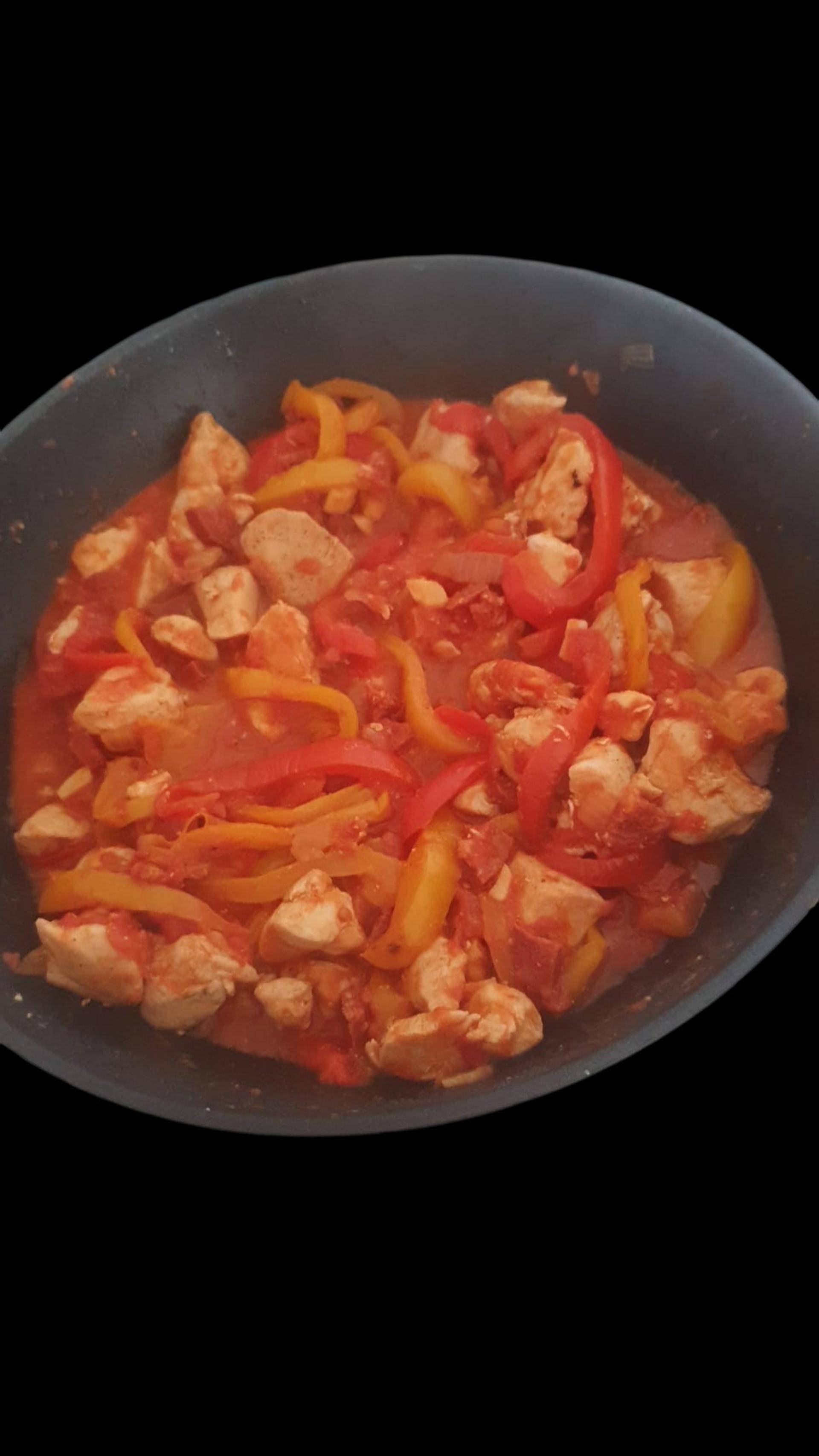 Poulet basquaise et sa crème au chorizo - Recette Companion Connect XL | Moulinex