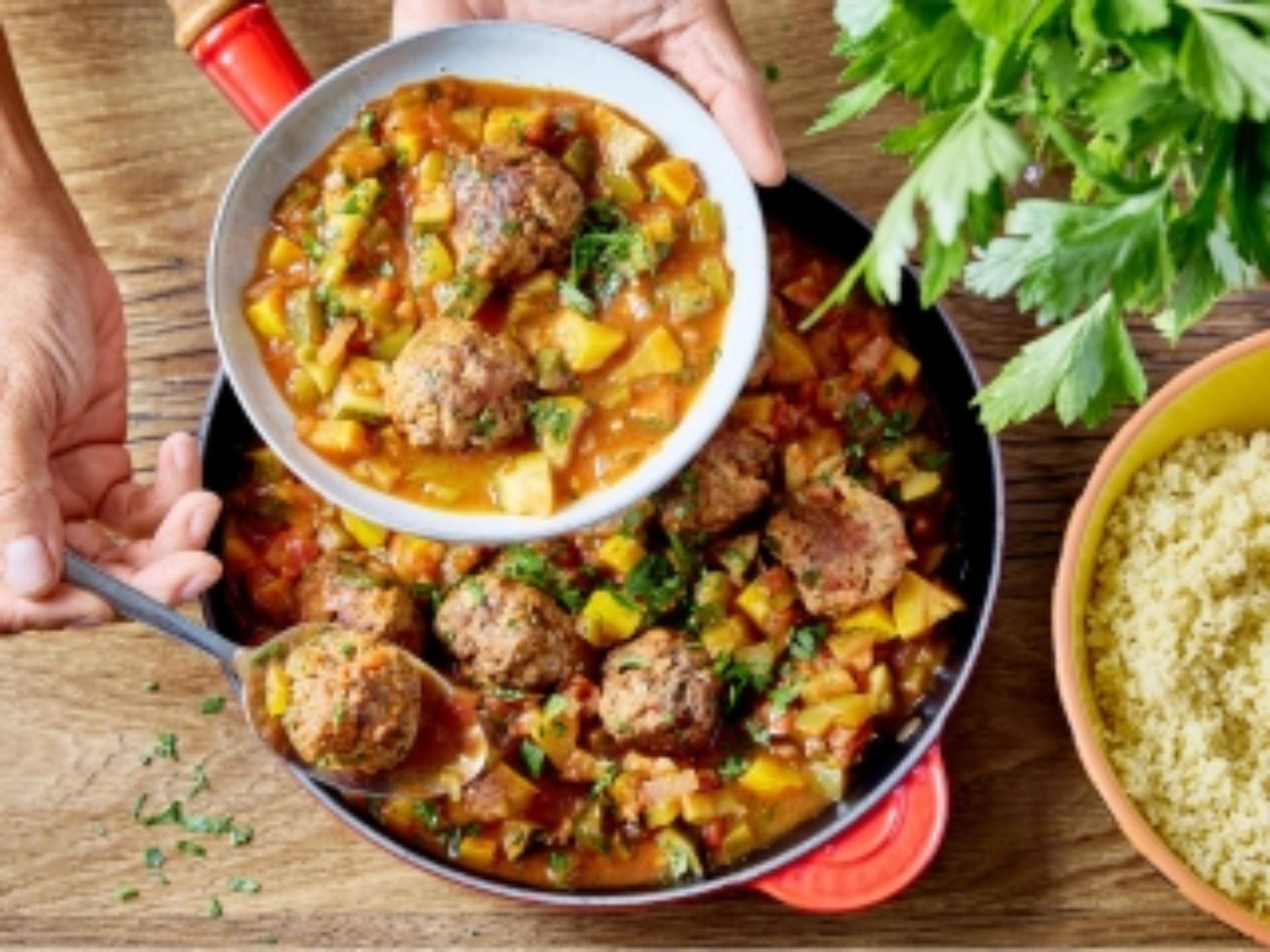 Boulettes de boeuf et couscous - Recette Cookeo V3 Mini | Moulinex