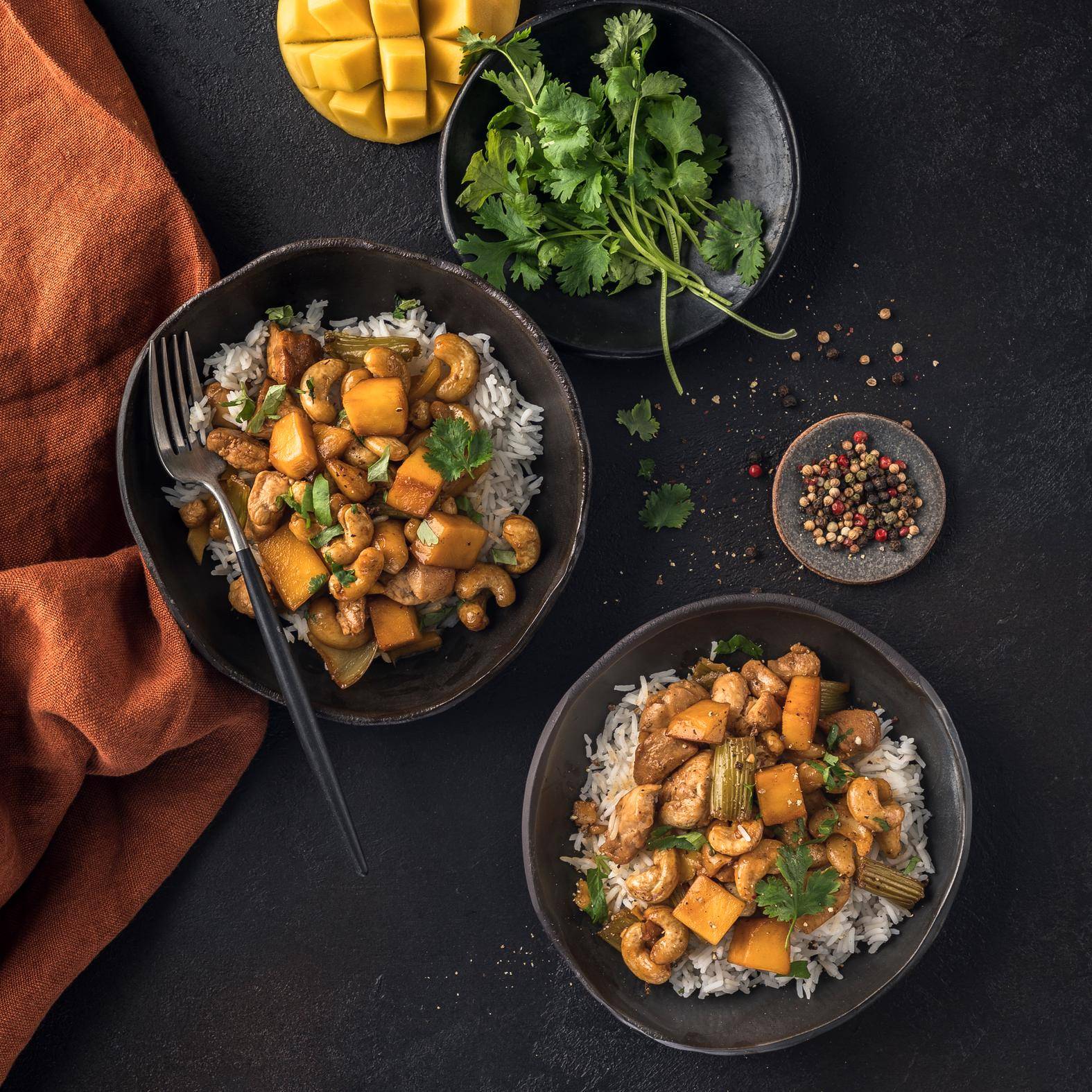 Kip met mango en cashewnoten - Recette Companion | Moulinex