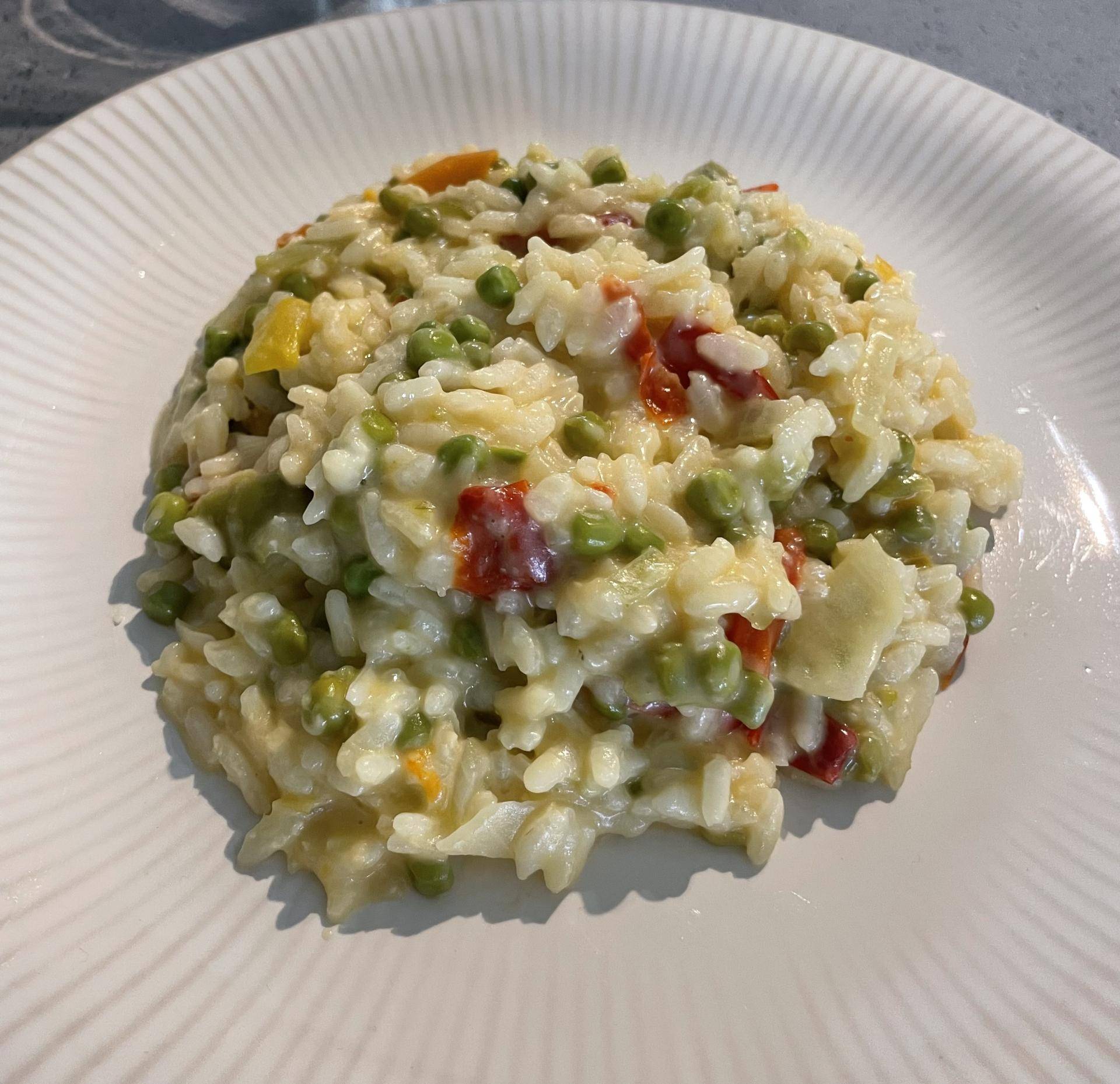 Risotto petits pois poivrons - Recette Companion Connect XL | Moulinex