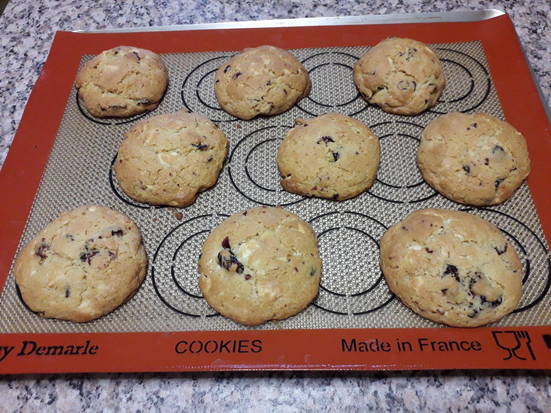 COOKIES au CHOCOLAT BLANC, NOIX de COCO et CRANBERRIES - Recette Companion Connect XL | Moulinex