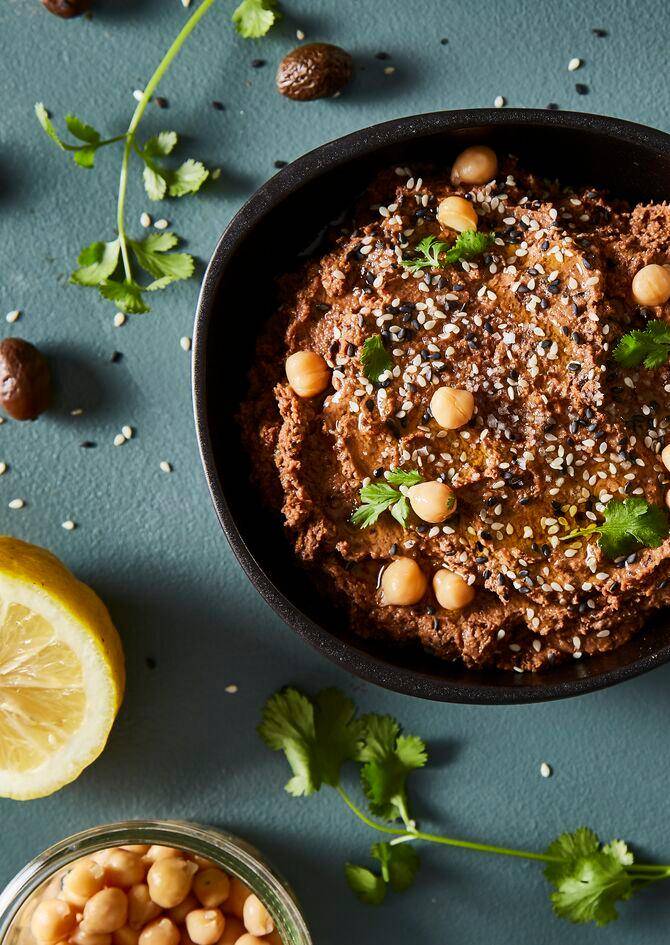 Houmous noir aux olives et sésame noir - Recette Perfectmix + | Moulinex