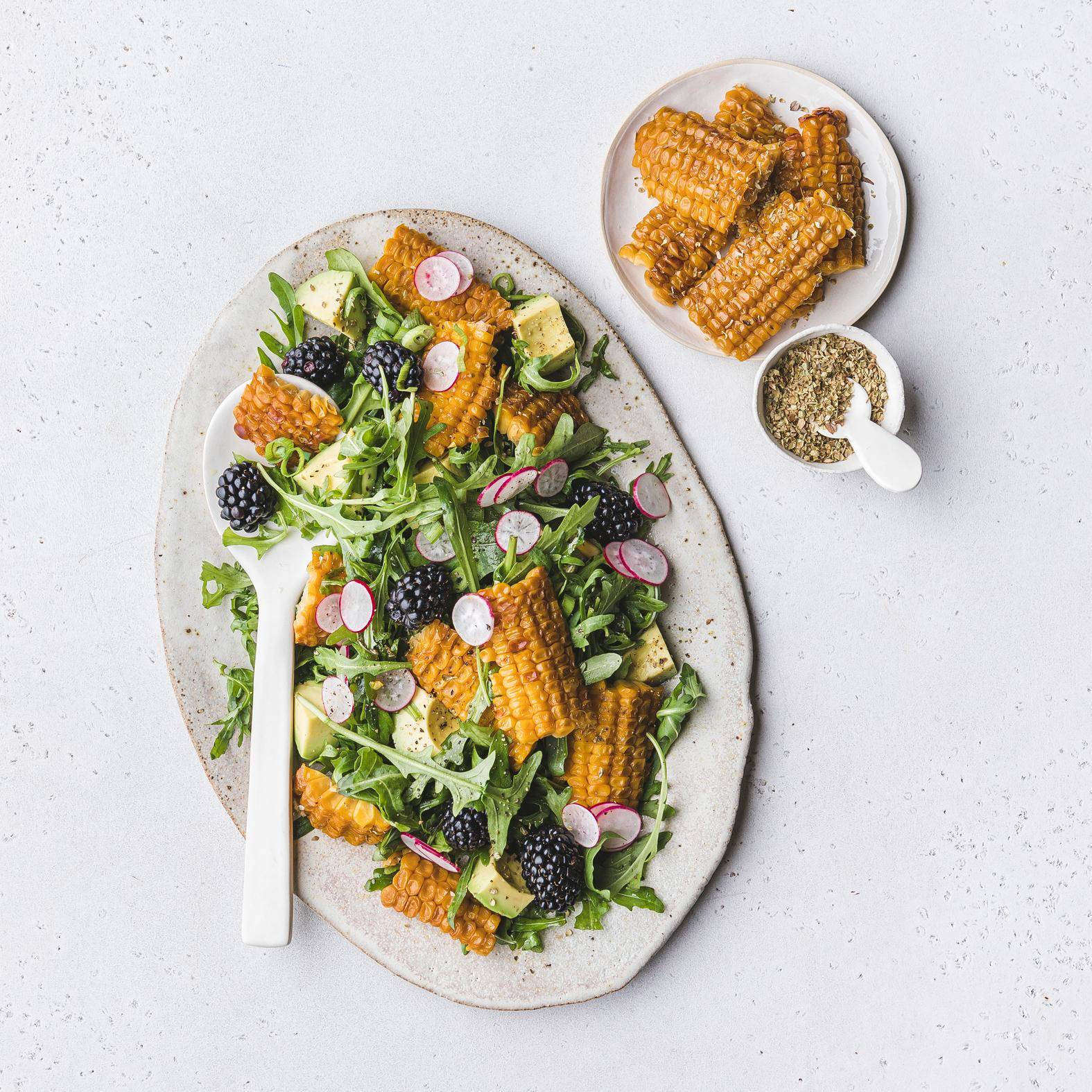 Geroosterde maïssalade - Recette Easy Fry Mega | Moulinex