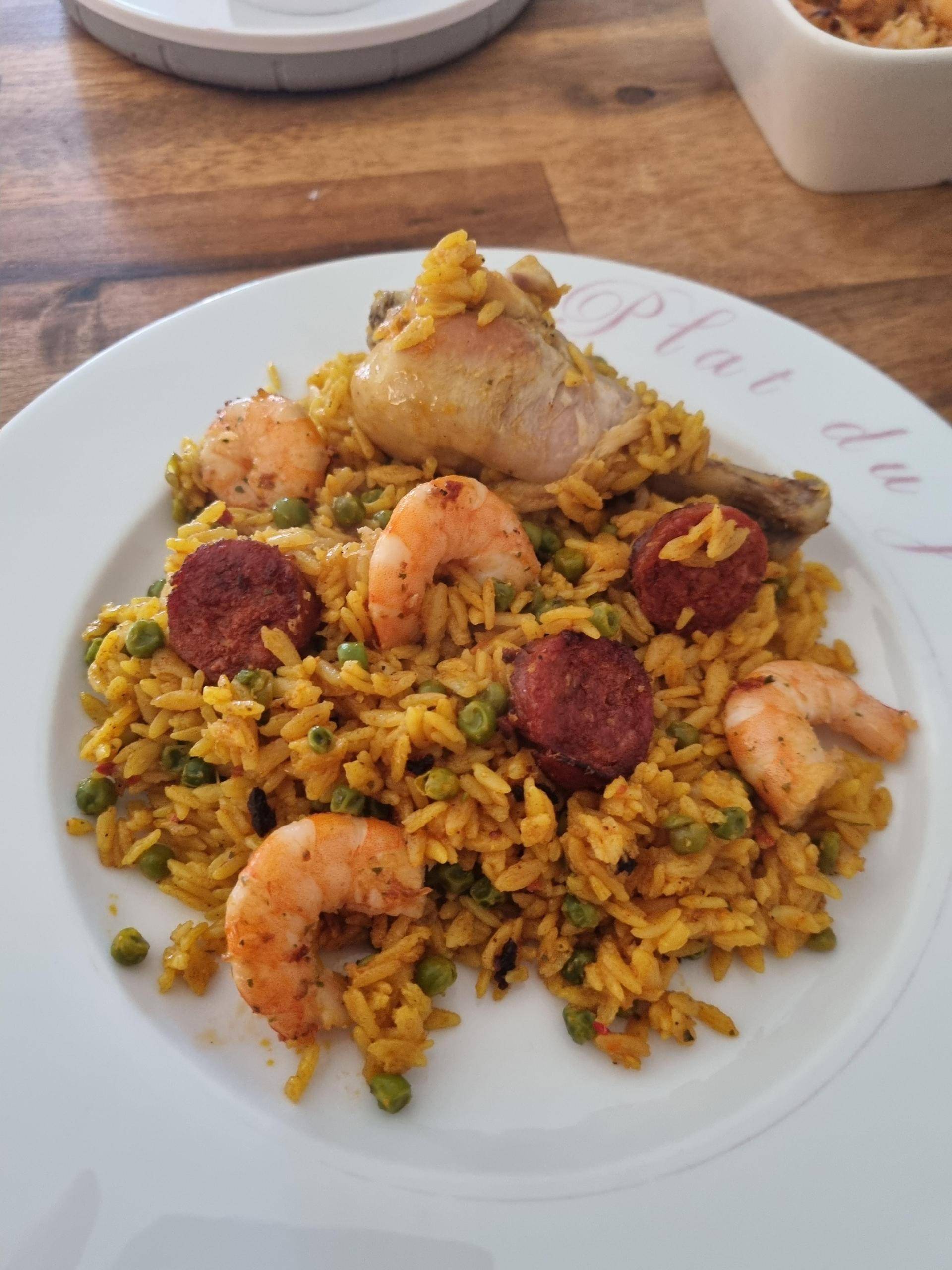 Paella poulet chorizo crevettes - Recette Cookeo V3 | Moulinex