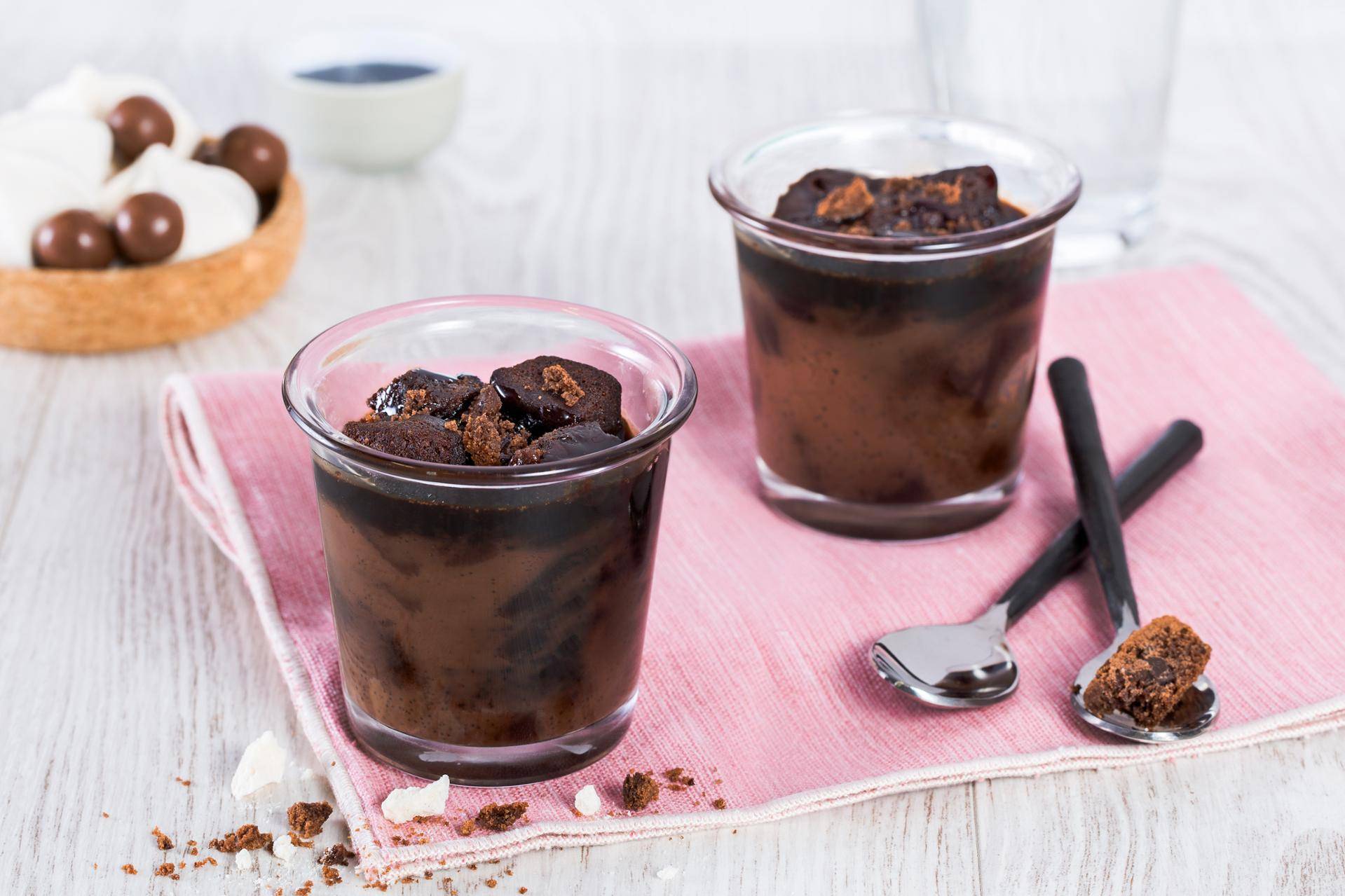 Verrines au chocolat - Recette Easy fry Silence XL / Essential XL | Moulinex