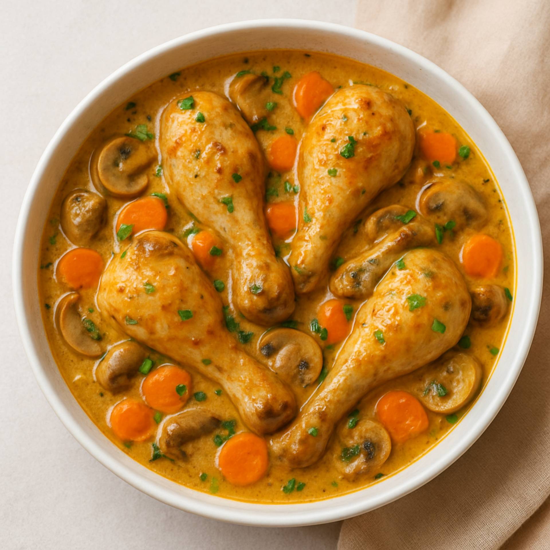 Pilons de poulet champignons & carottes ( cookéo - Recette Cookeo V3 | Moulinex