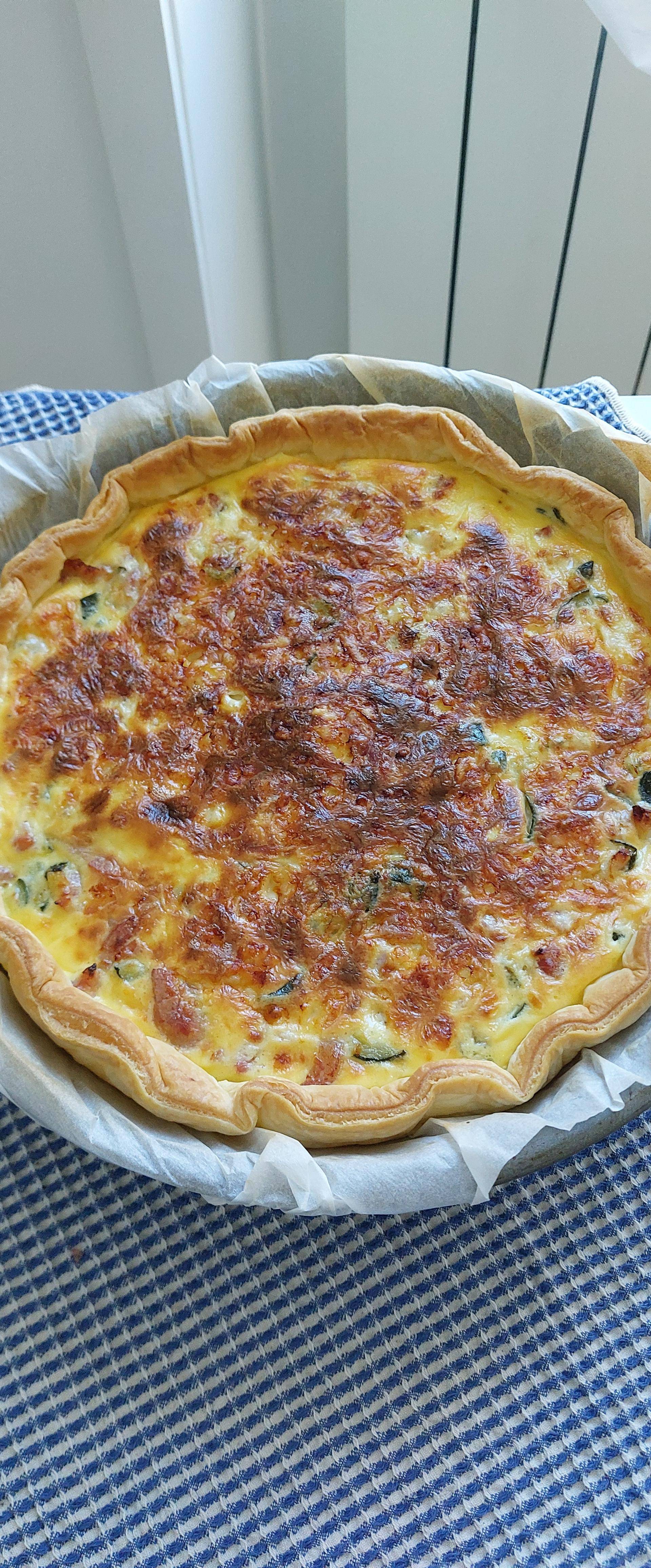 Quiche courgettes lardons - Recette Companion Connect | Moulinex