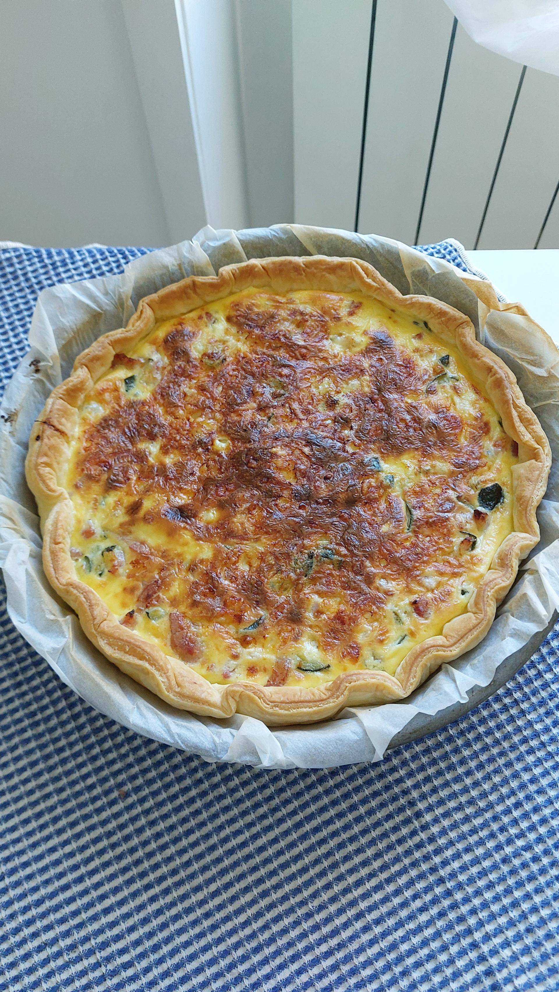 Quiche courgettes lardons - Recette Companion Connect | Moulinex