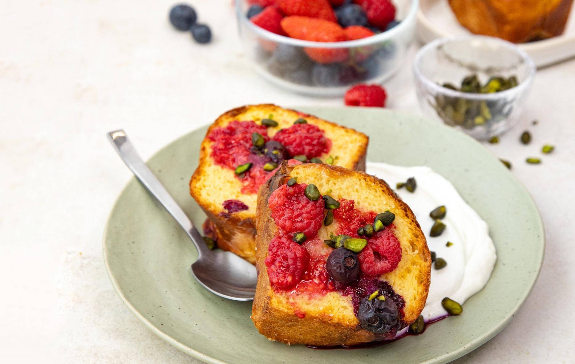 Brioche perdue aux fruits rouges - Recette Dual EasyFry&Grill | Moulinex