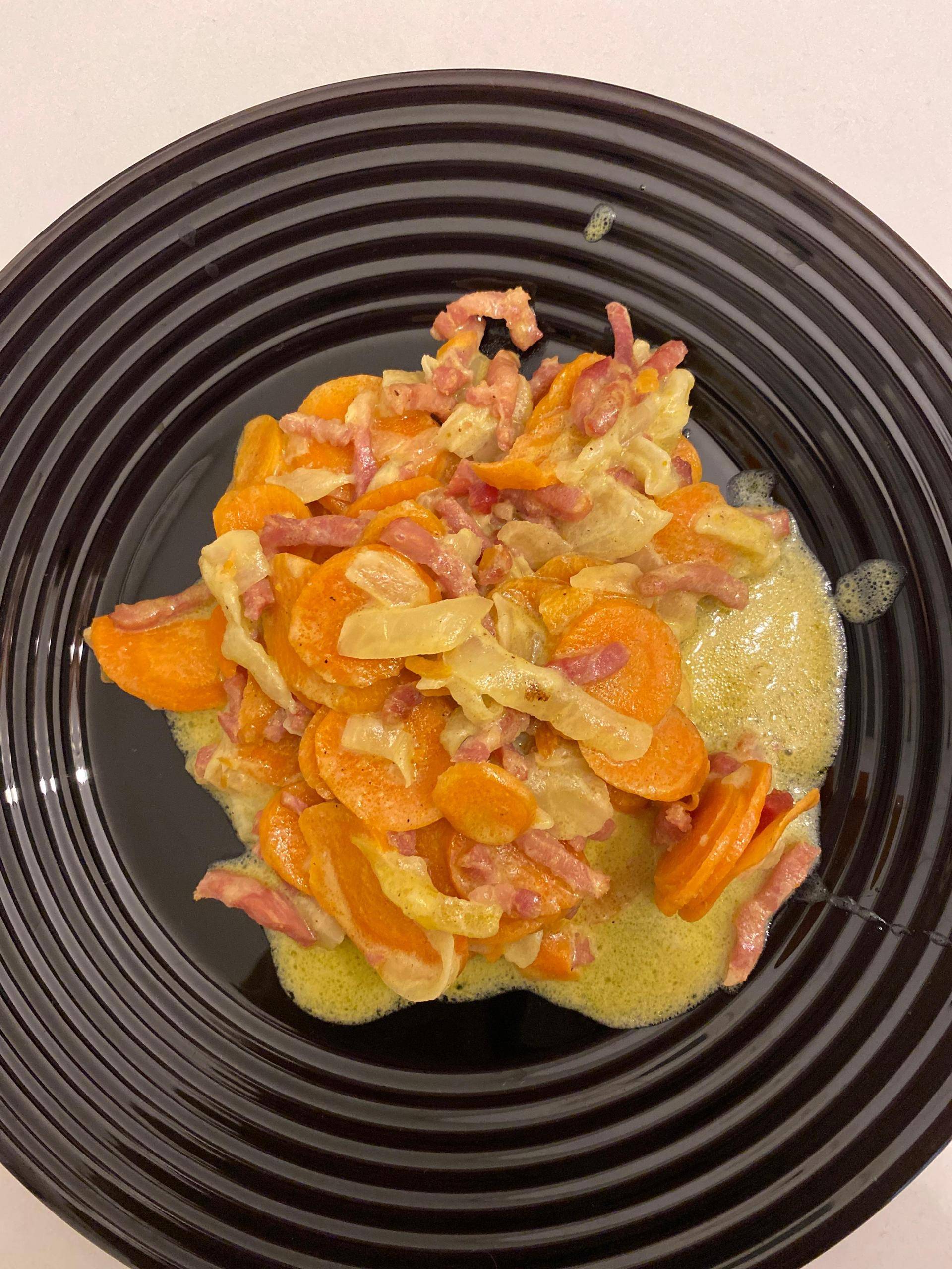 Carottes aux lardon et aux curry - Recette Cookeo V3 | Moulinex
