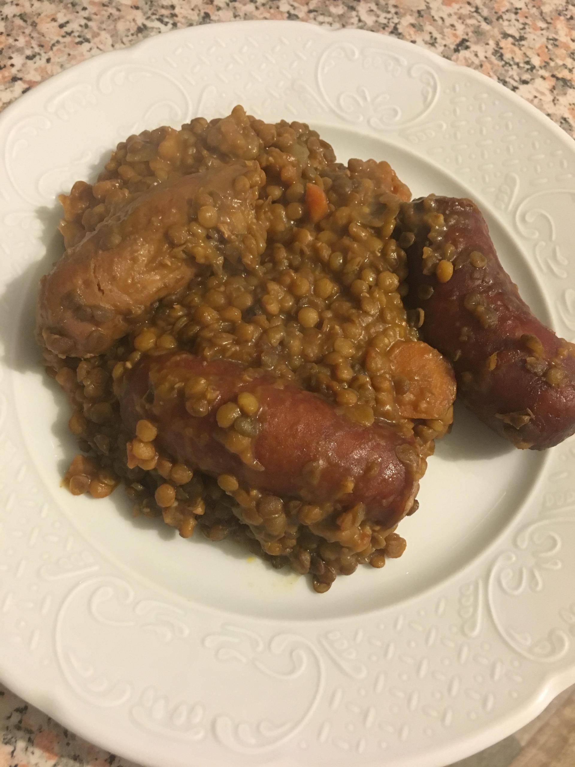 Duo de saucisses lentilles - Recette Cookeo | Moulinex