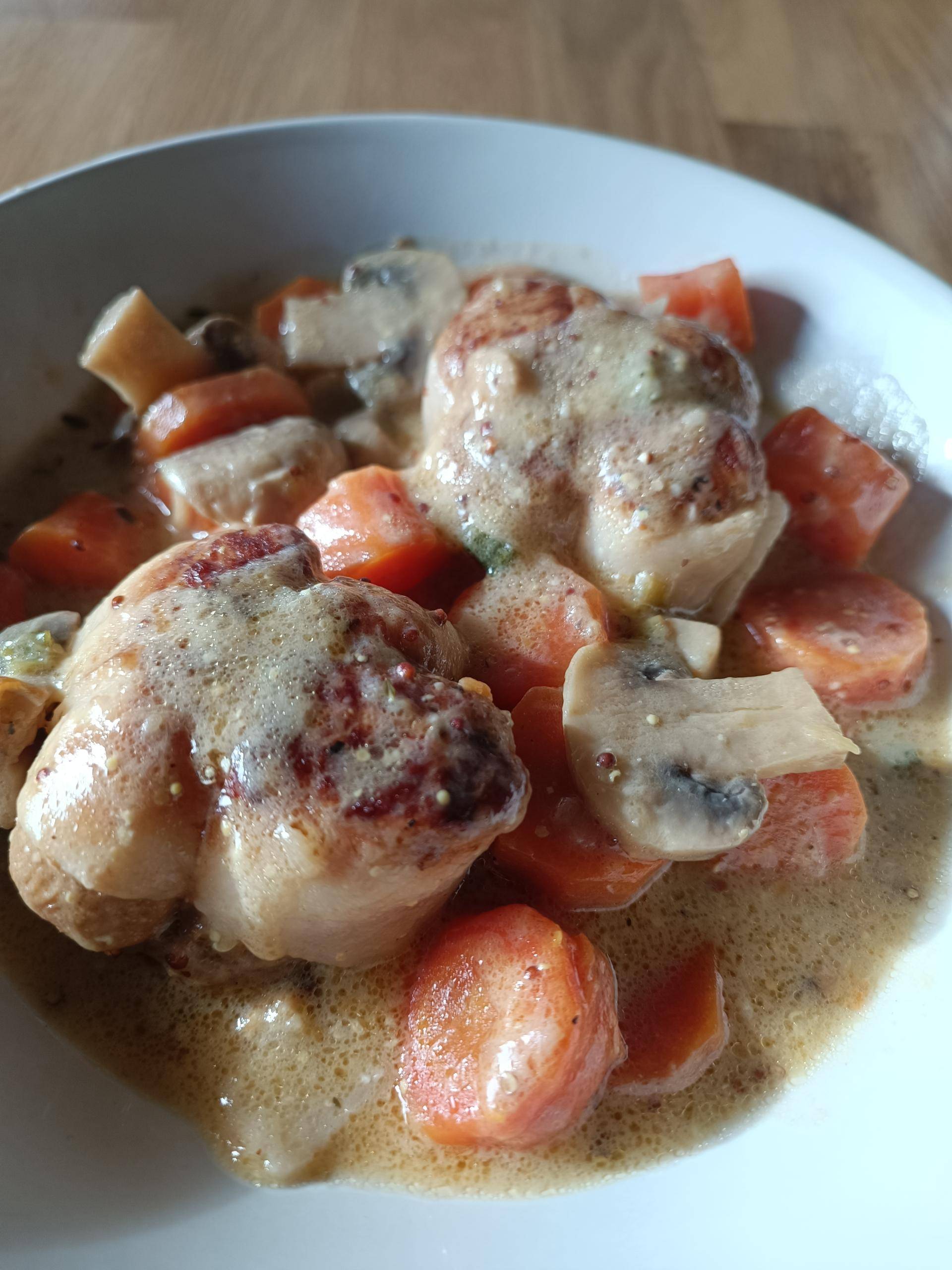 Paupiettes moutarde à l'ancienne et petits légumes - Recette Cookeo | Moulinex