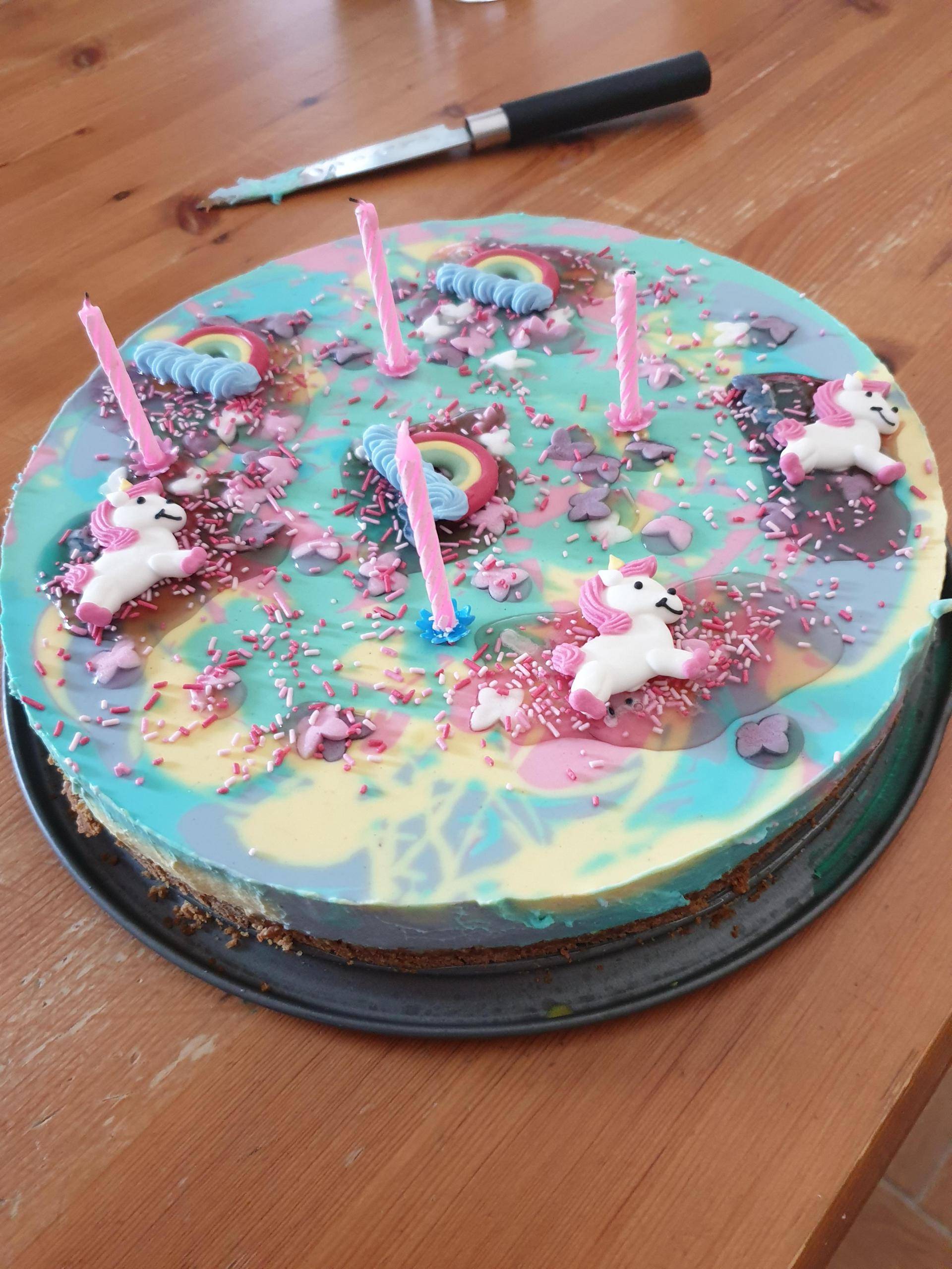 Cheesecake licorne arc-en-ciel - Recette Companion Connect | Moulinex