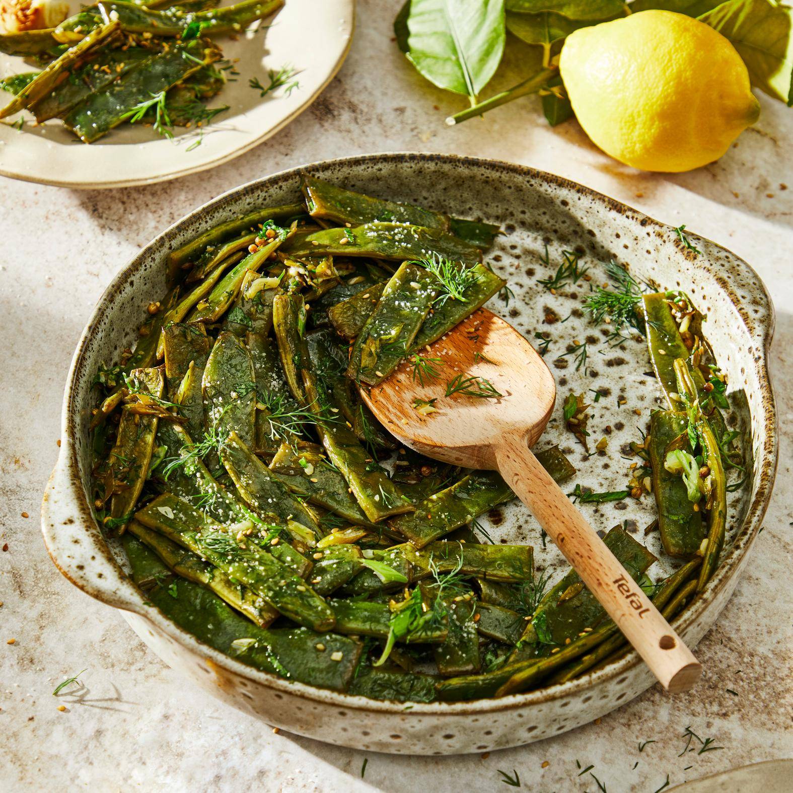 Haricots verts plats à l'ail - Recette EASY FRY GRILL & STEAM 3 in 1 | Moulinex
