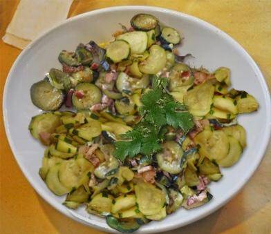 Courgettes aux lardons - Recette Companion Connect XL | Moulinex